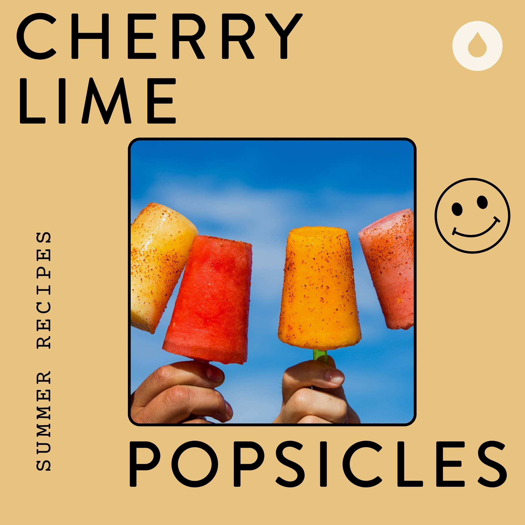 Oil Infused Recipe : Cherry Lime Popsicles 