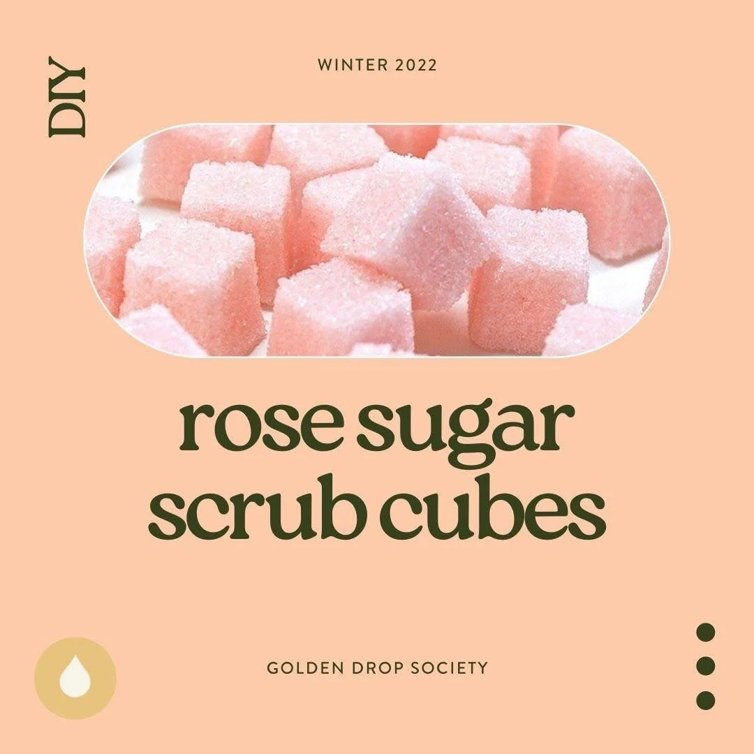 DIY Rose Sugar Scrub Cubes