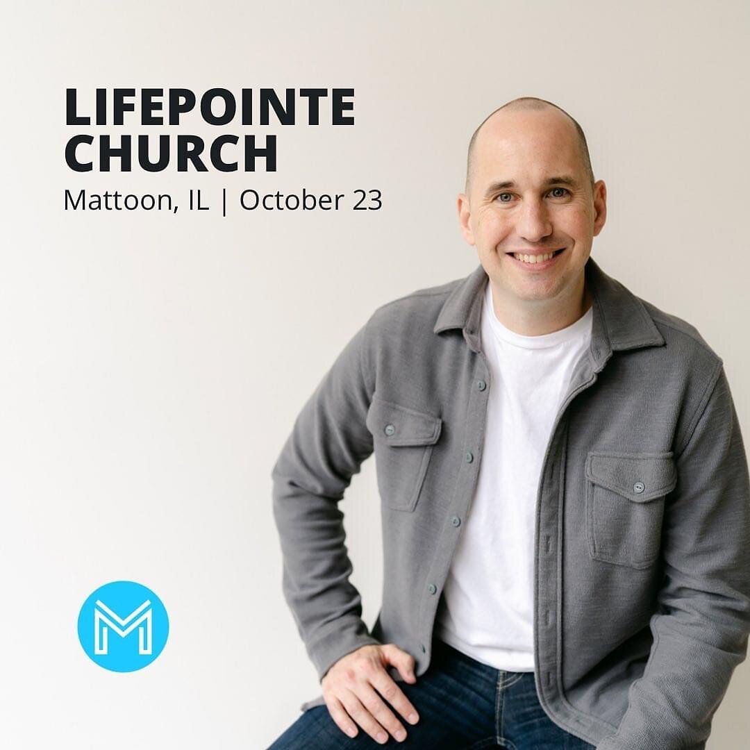 Excited to share that Matt will be ministering at Lifepointe Church in Mattoon, IL on October 23rd. 

Pastors Matt and Cat White have a great church full of folks who love God and love people.

Hope you can join us if you&rsquo;re in the area!

&gt;&