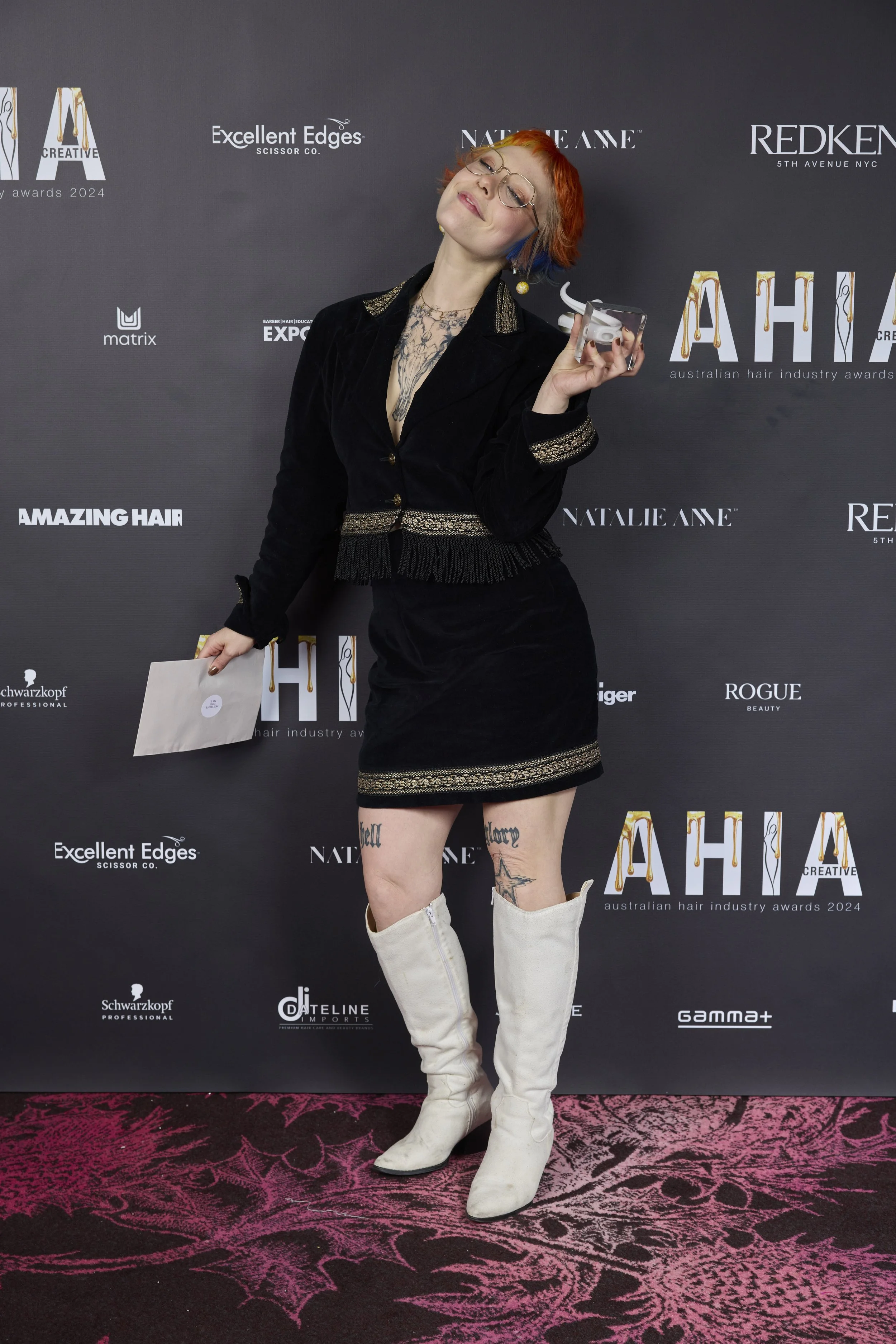 Ella winning an award