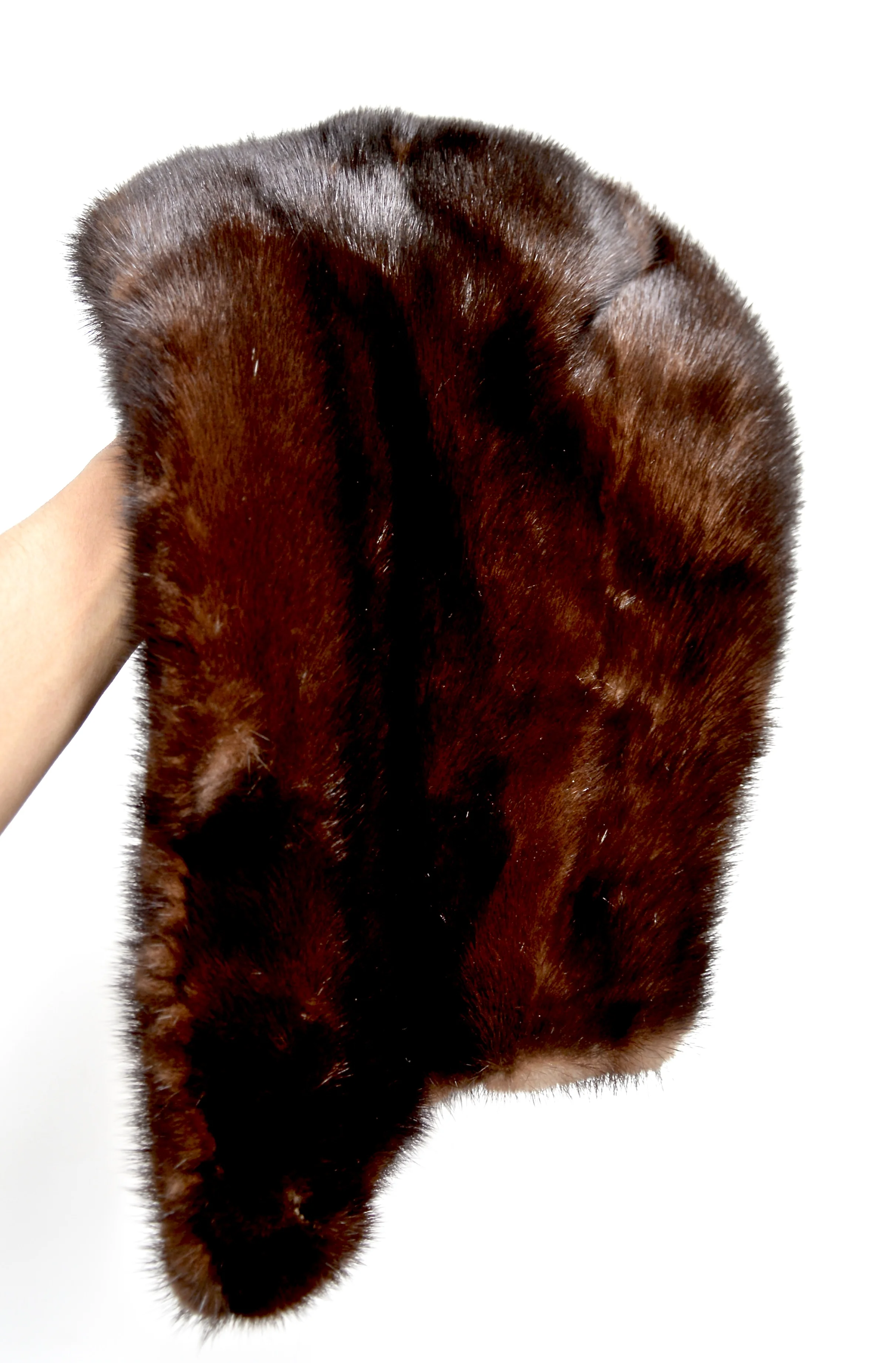 1960s Christian Dior chocolate brown fur bonnet. Made in 