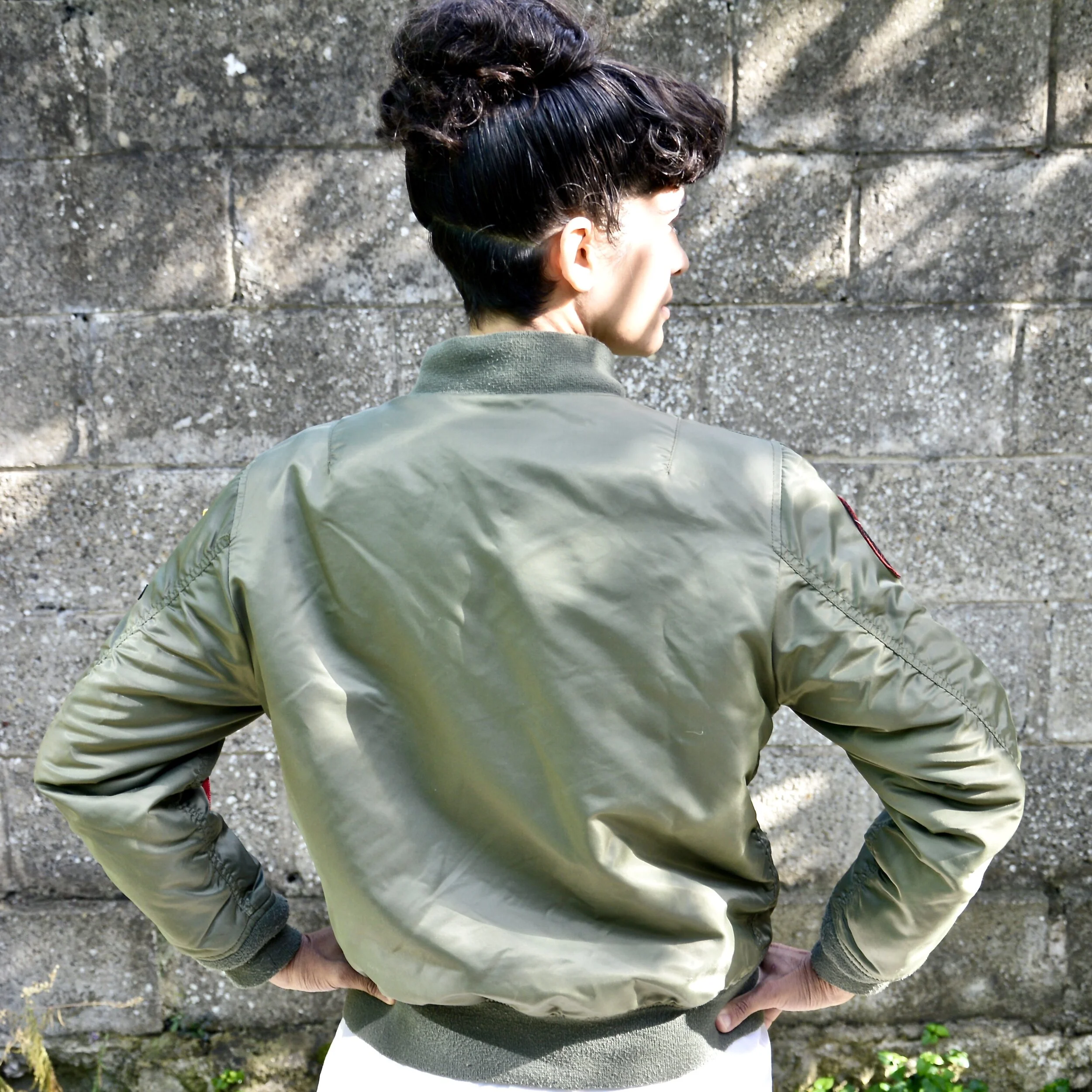 2000s does 1970s “Top Gun” MA-1 Air Force sage green Alpha 