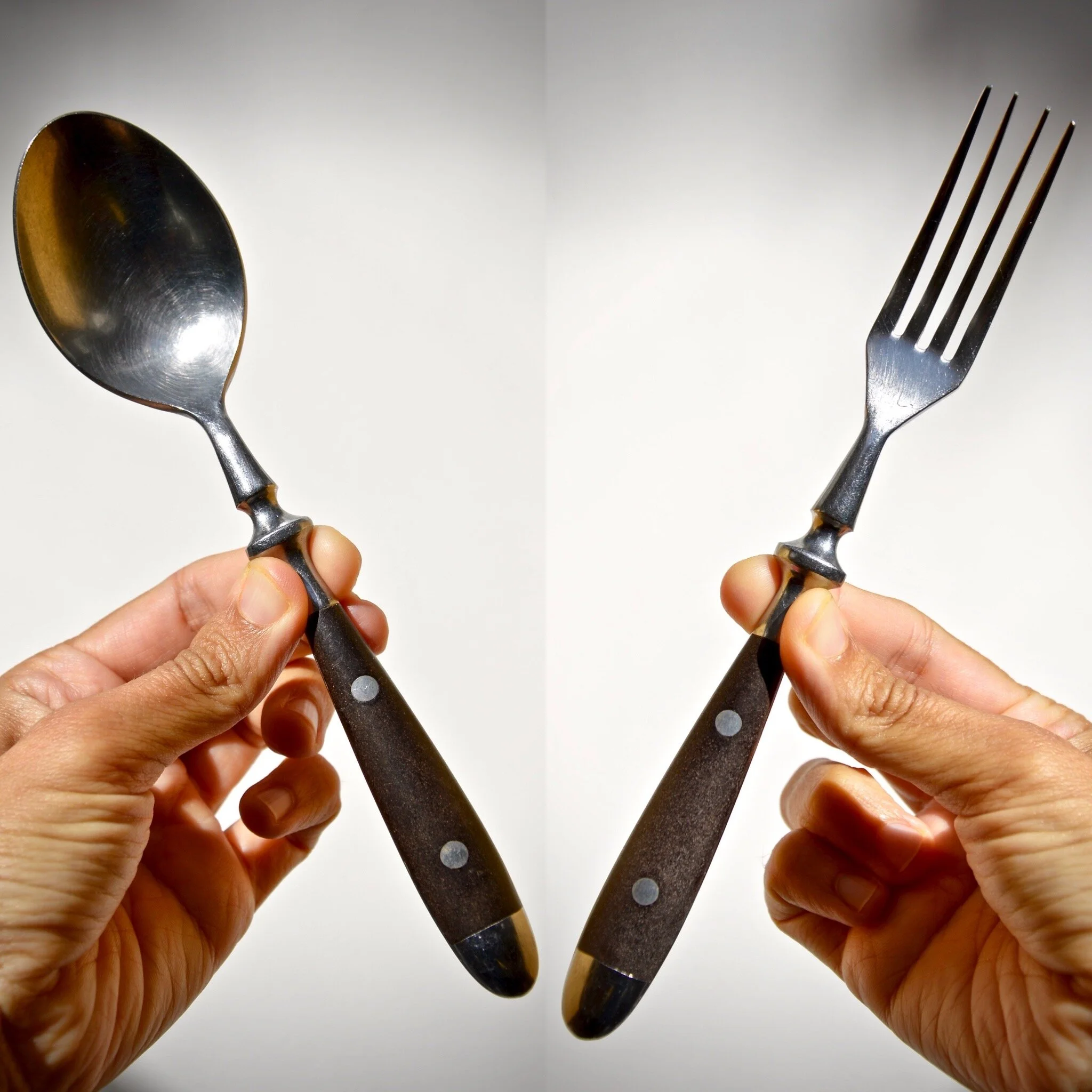 1970s 19 pieces of stainless steel and rosewood “Gallo