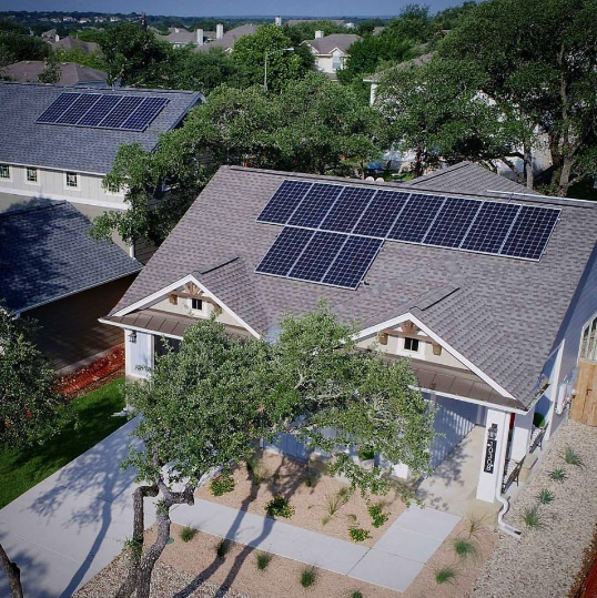 Georgetown will use its $1 million grant award from Bloomberg Philanthropies to place solar panels on the roofs of Georgetown homes. (Courtesy Jeremy Sexton)