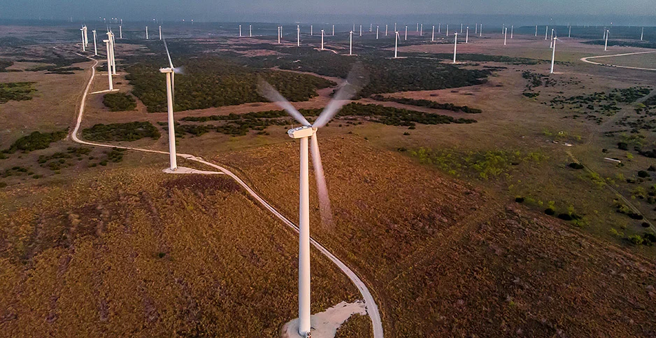 A wind farm in Nolan, Texas, is pictured. Daxis/Flickr