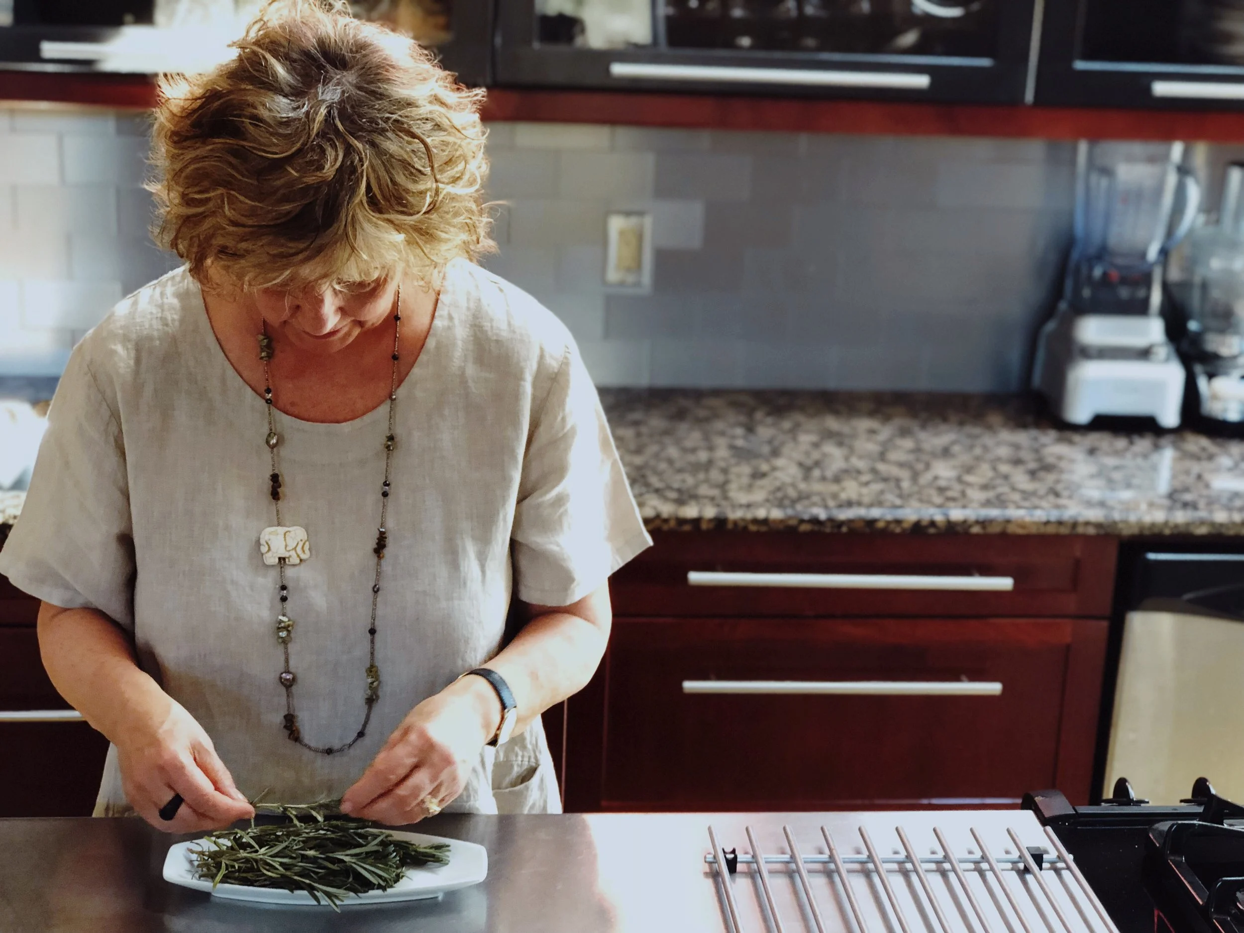 She focuses on healing foods and herbs