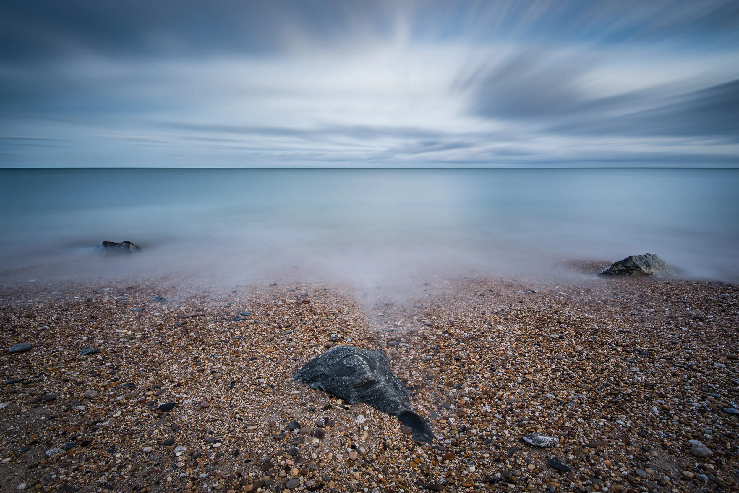 Nikon D850, Nikkor 16-35 mm f/4 VR at 19 mm, 180 seconds at ISO 64, f/11, Lee Filters circular polariser, ND grad and Big Stopper.