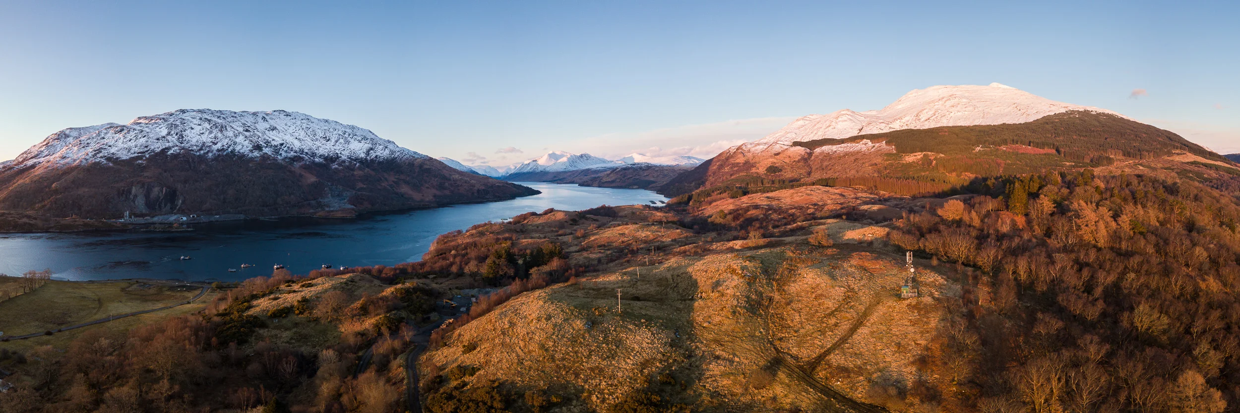 This is the image I shot the evening I made the video. DJI Mavic Pro, 1/125th sec at f/2.2, ISO 100, 26mm (35mm equiv'), stitched from 11 DNG files.