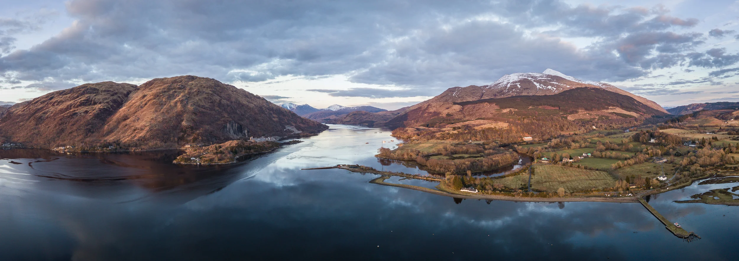 Loch Etive Panorama - Taynuilt, Argyll: DJI Mavic Pro, 1/125th sec at f/2.2, ISO 100, 26mm (35mm equiv'), stitched from 9 DNG files