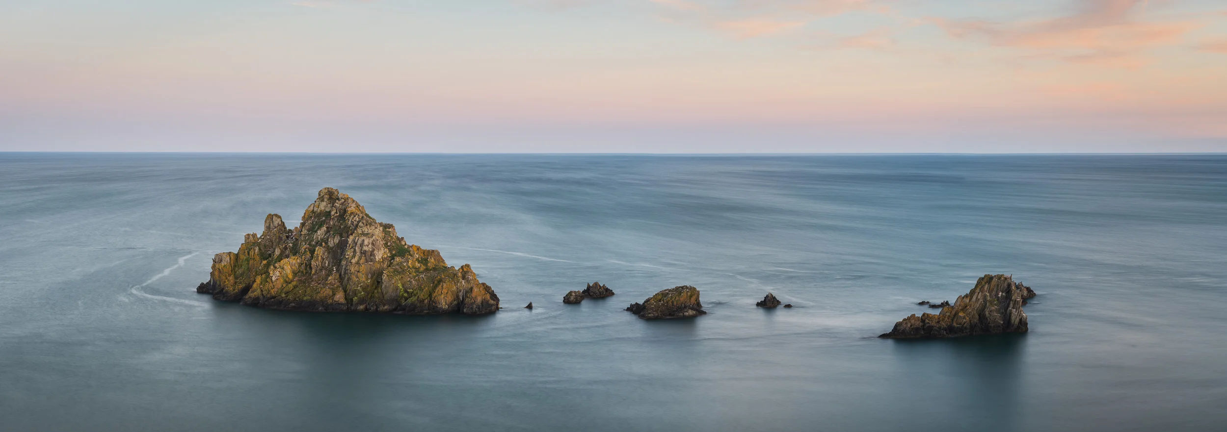 A Coastal Long Exposure Panorama - Froward Point, Devon: Nikon D850, Nikkor 70-200 mm f/2.8 at 70 mm, 20 secs at f/11, ISO 64, Lee Filters Circular Polariser. 5 Image stitch.