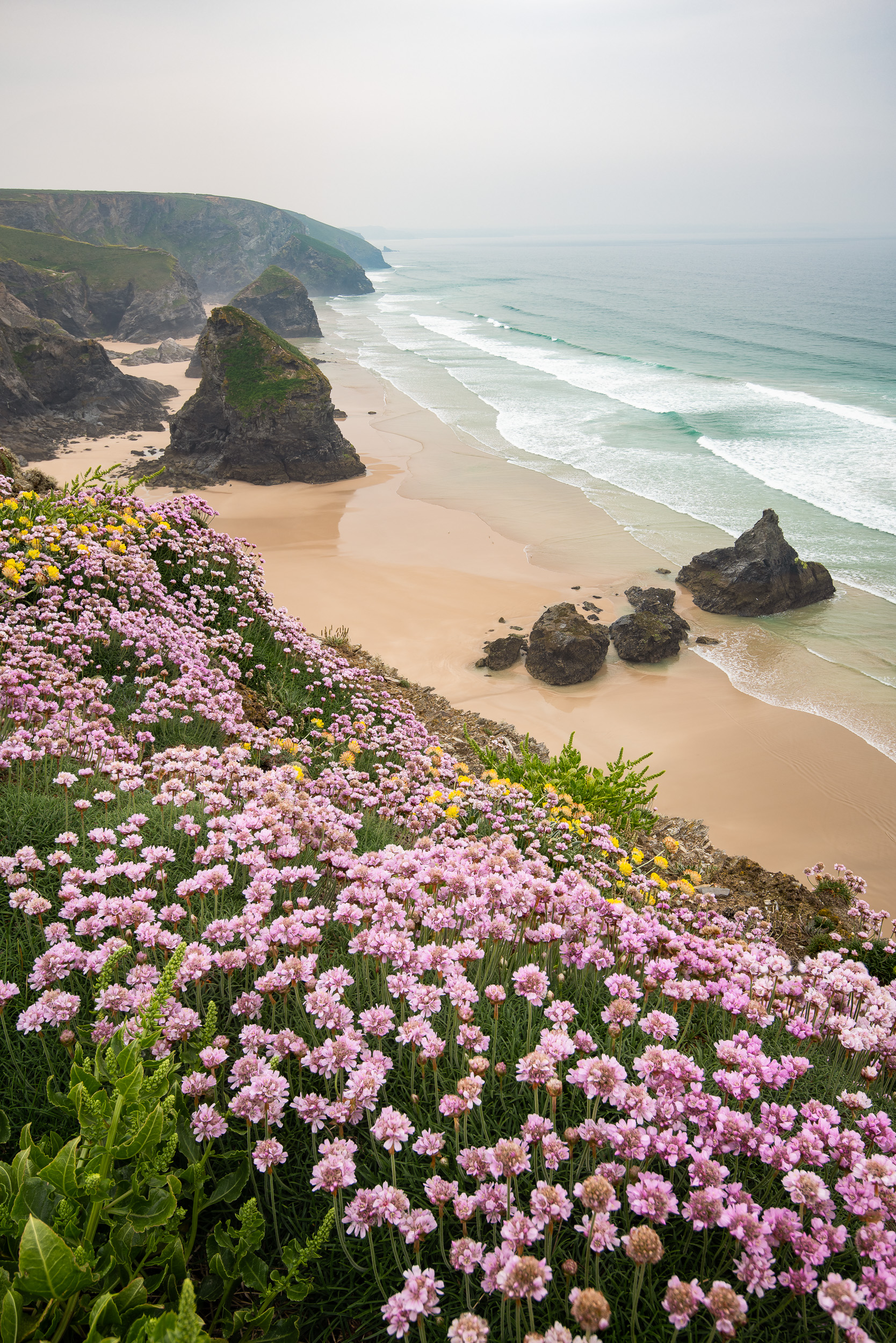 I created this image for my Focus Stacking with the D850 video. If only the light had been better. (Bedruthan Steps, Cornwall)