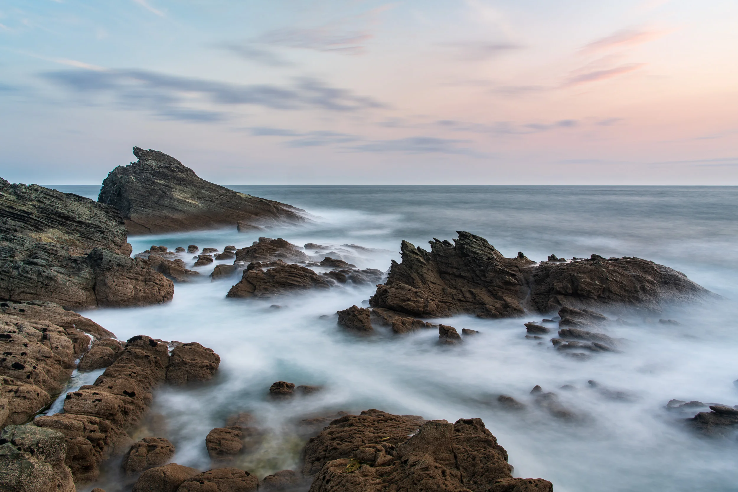 The Rocks at Gammon Head #3, Devon - Nikon D850, Nikkor 24-70 mm f/2.8 VR at 24 mm, 30 seconds at ISO 64, f/13, Lee Filters Circular Polariser and 6 Stop IR ND.