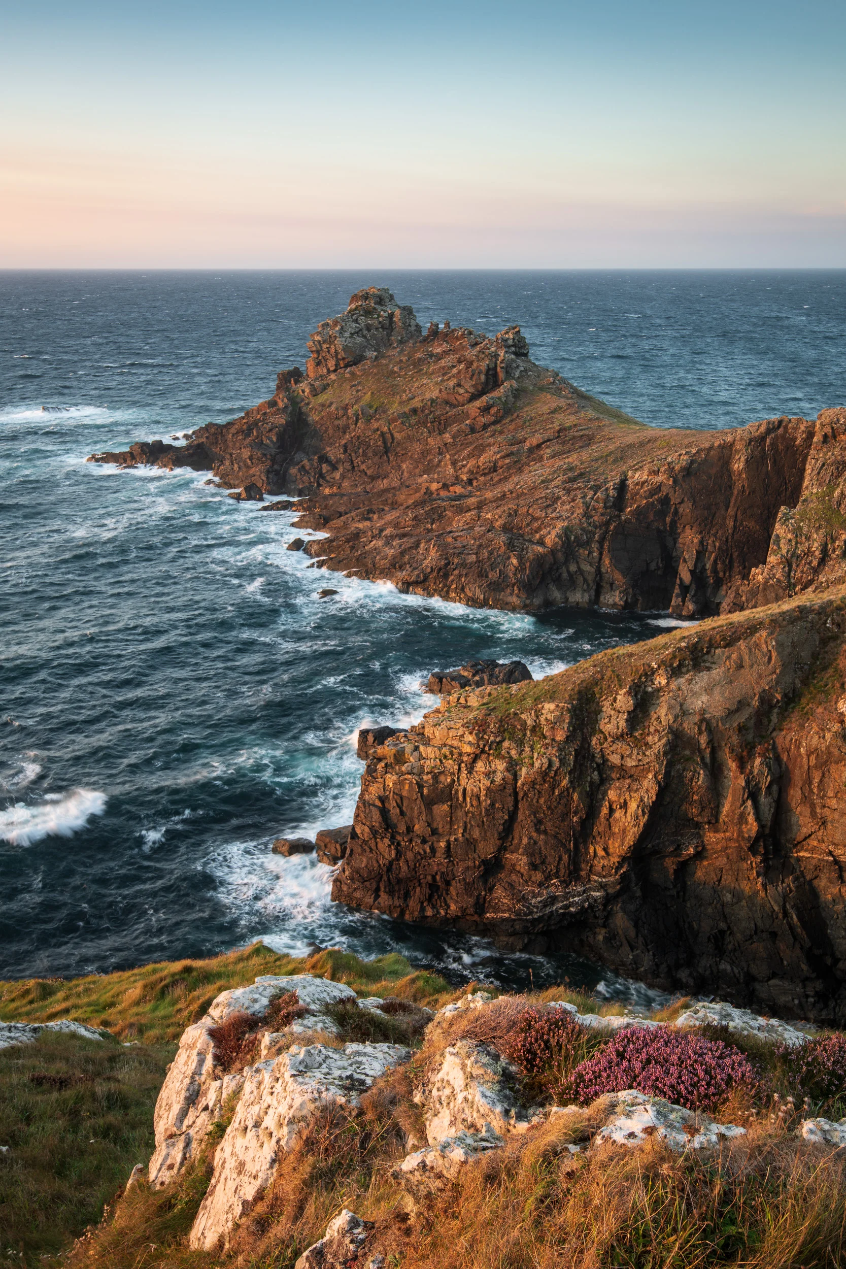 Gurnard's Head Sunset #1, Cornwall - Nikon D850, Nikkor 16-35 mm f/4 at 32 mm, 0.4 secs at ISO 64, f/13, Lee Filters ND Grad.