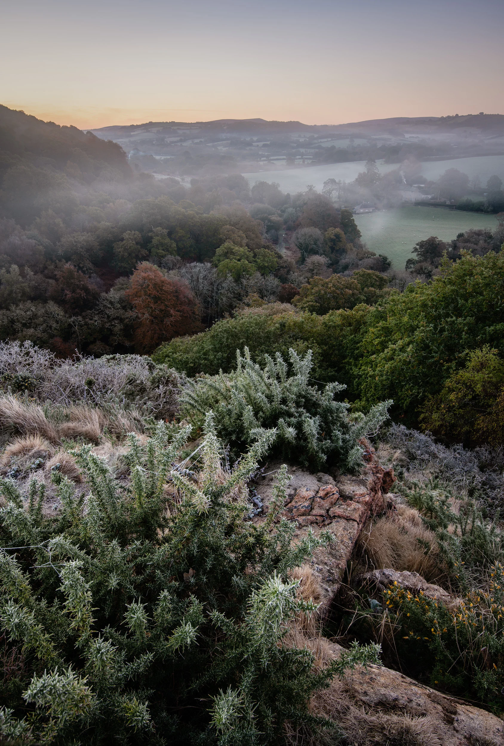 Frosty Fingle, Dartmoor, Devon - Nikon D850, Nikkor 16-35 mm f/4 at 22 mm, f/8, 0.8 seconds at ISO 64, Lee Filters ND Grad, focus stacked image .