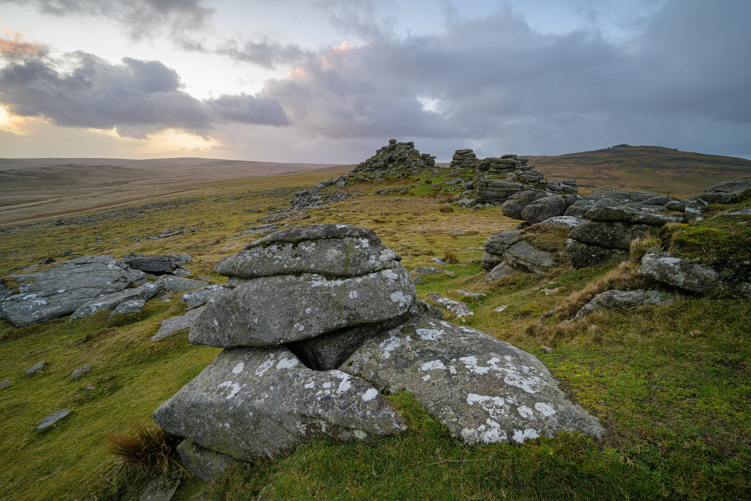 West Mill Tor #1, Dartmoor, Devon - Nikon Z7, Nikkor 14-30mm f/4 at 14mm, f/13, 1/3rd second at ISO 400, CPL and ND Grad.