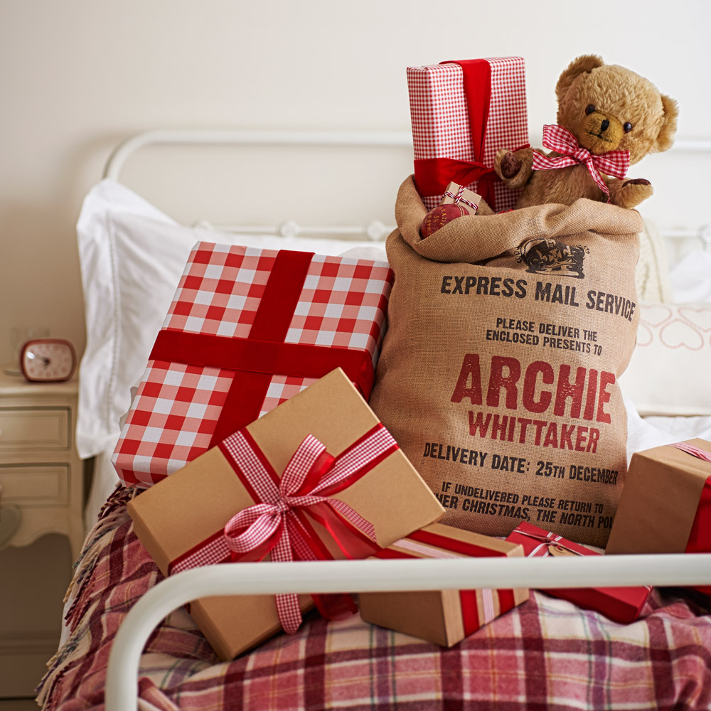 Hessian Custom Santa Sack Personalised Hessian Santa Sack, Large