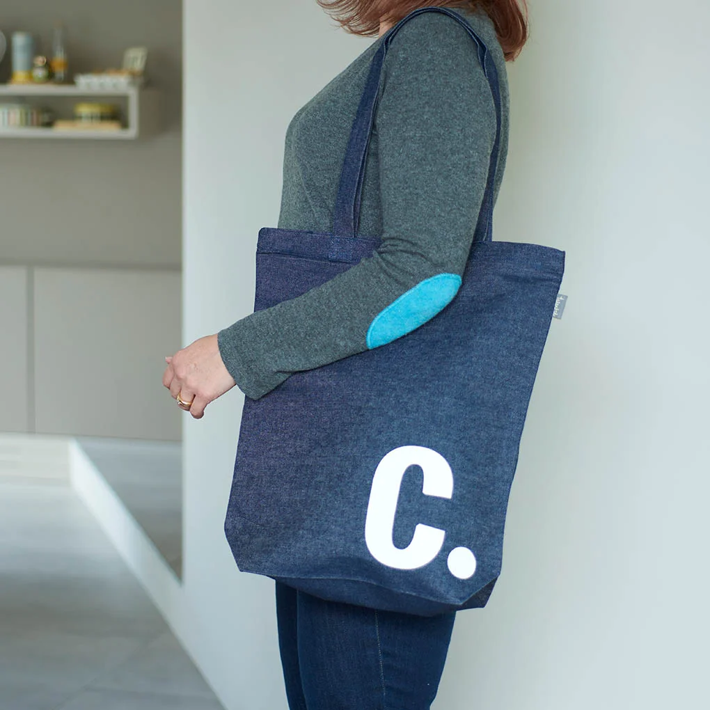 Denim tote bag