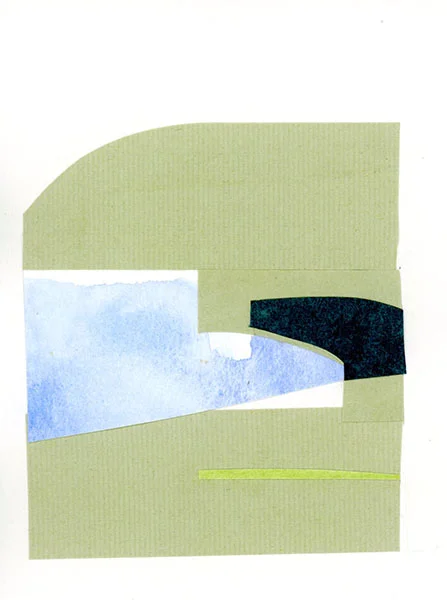 Sep 14 2015 6 x 4.5 inches watercolor and collage on paper