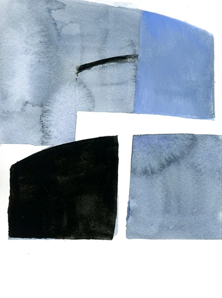 Jan 18 2016 6 x 4.5 inches watercolor and collage on paper