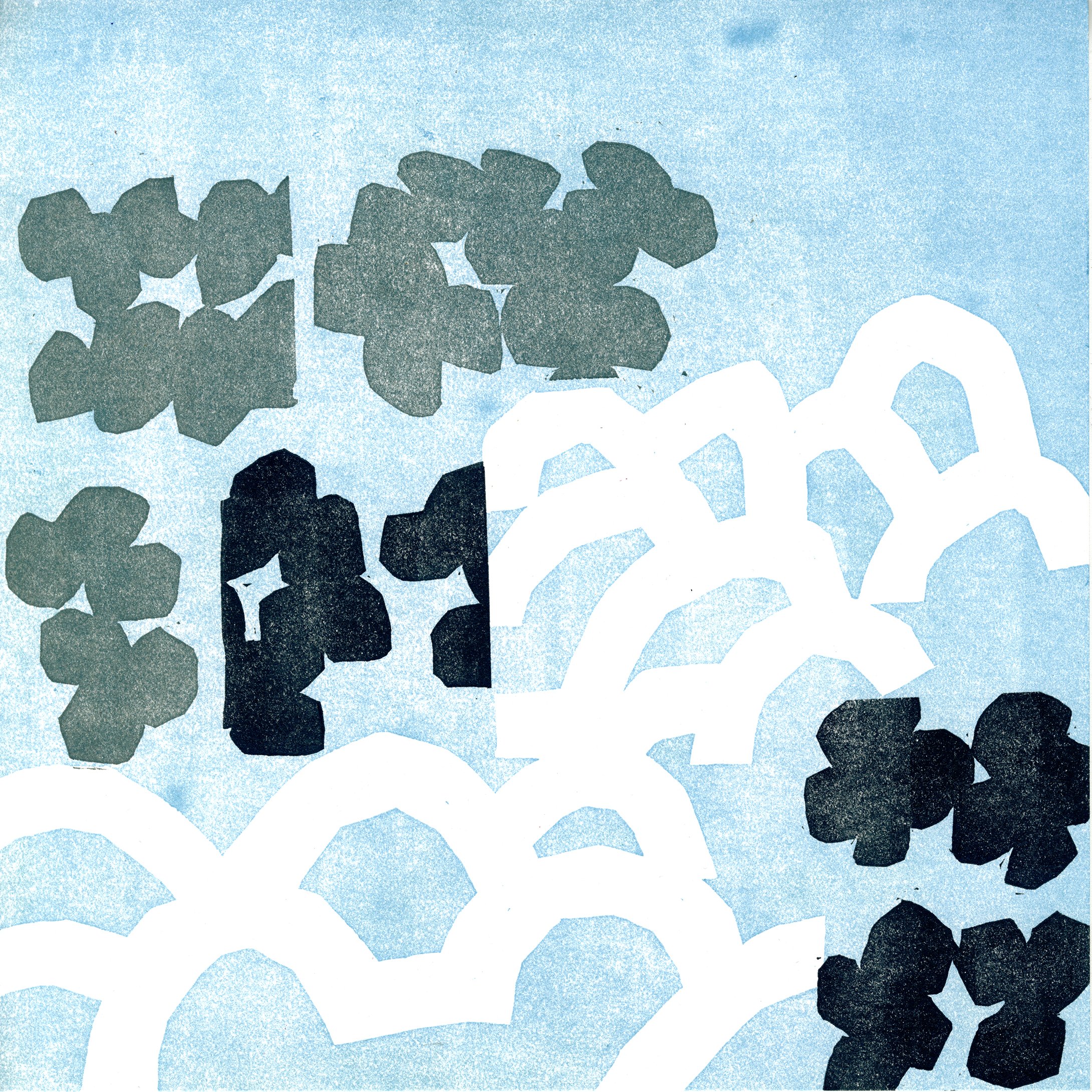   Untitled,  2025  11 × 11 inches  linocut, edition of 9 