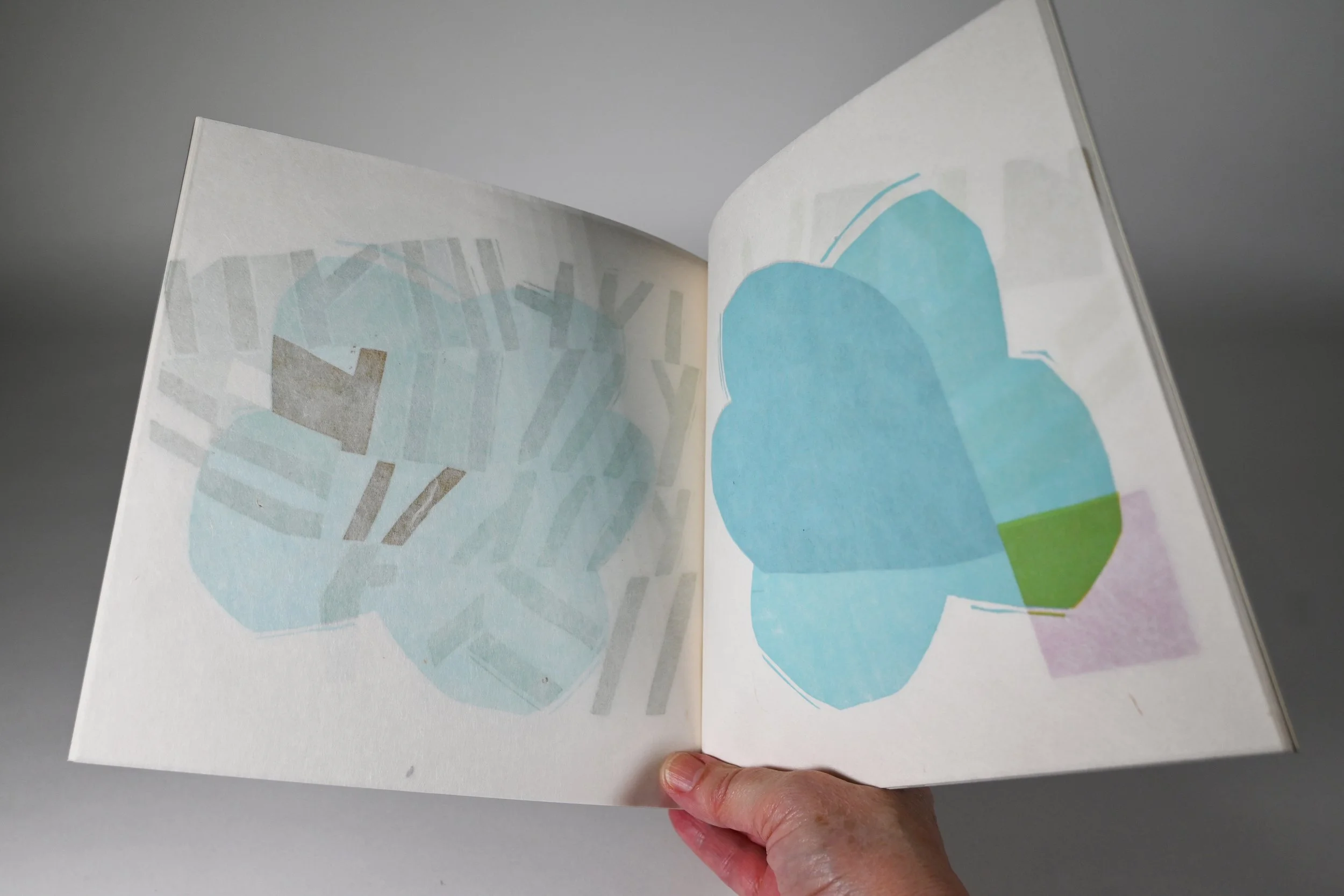   Opacity , 2024  8 × 9 inches  artist’s book of linocut images  edition of 10 