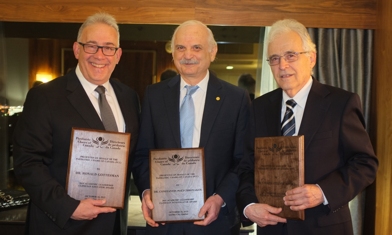 Dr. Ronald Gottesman (McGill), Dr. Constantin Polychronakos (McGill) and Dr. George-Étienne Rivard (Montréal)
