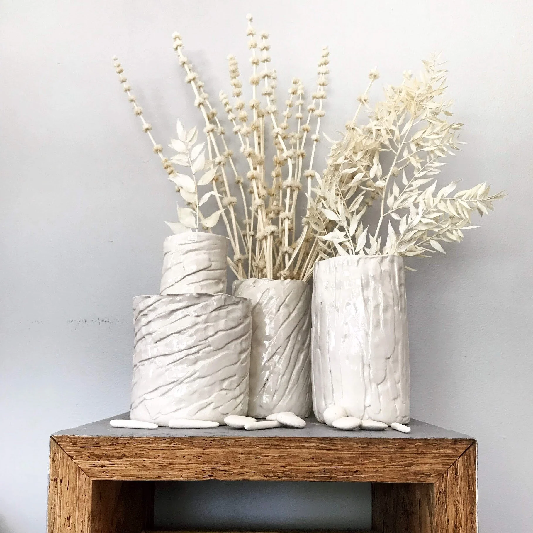white vase cluster by ceramic artist Katie Bramlage.jpg
