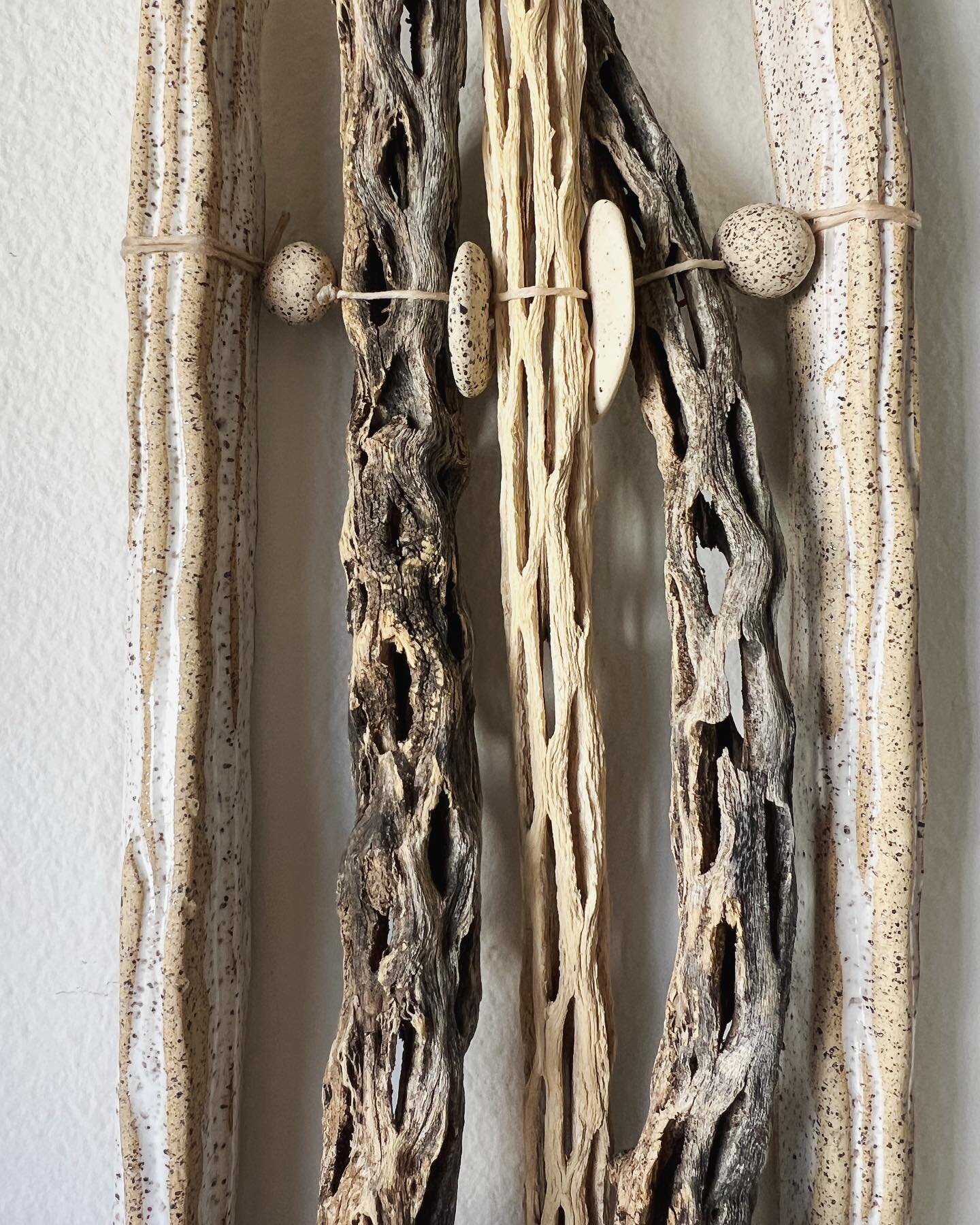 Dried up desert decor. ☀️❤️🏜️🌵

Cactus bones have been on my mind since I met Roxanne last July in Ann Arbor. She&rsquo;s a very talented fiber artist @dyefordesignart and she presented me with this new material. She collected the cactus bones (the