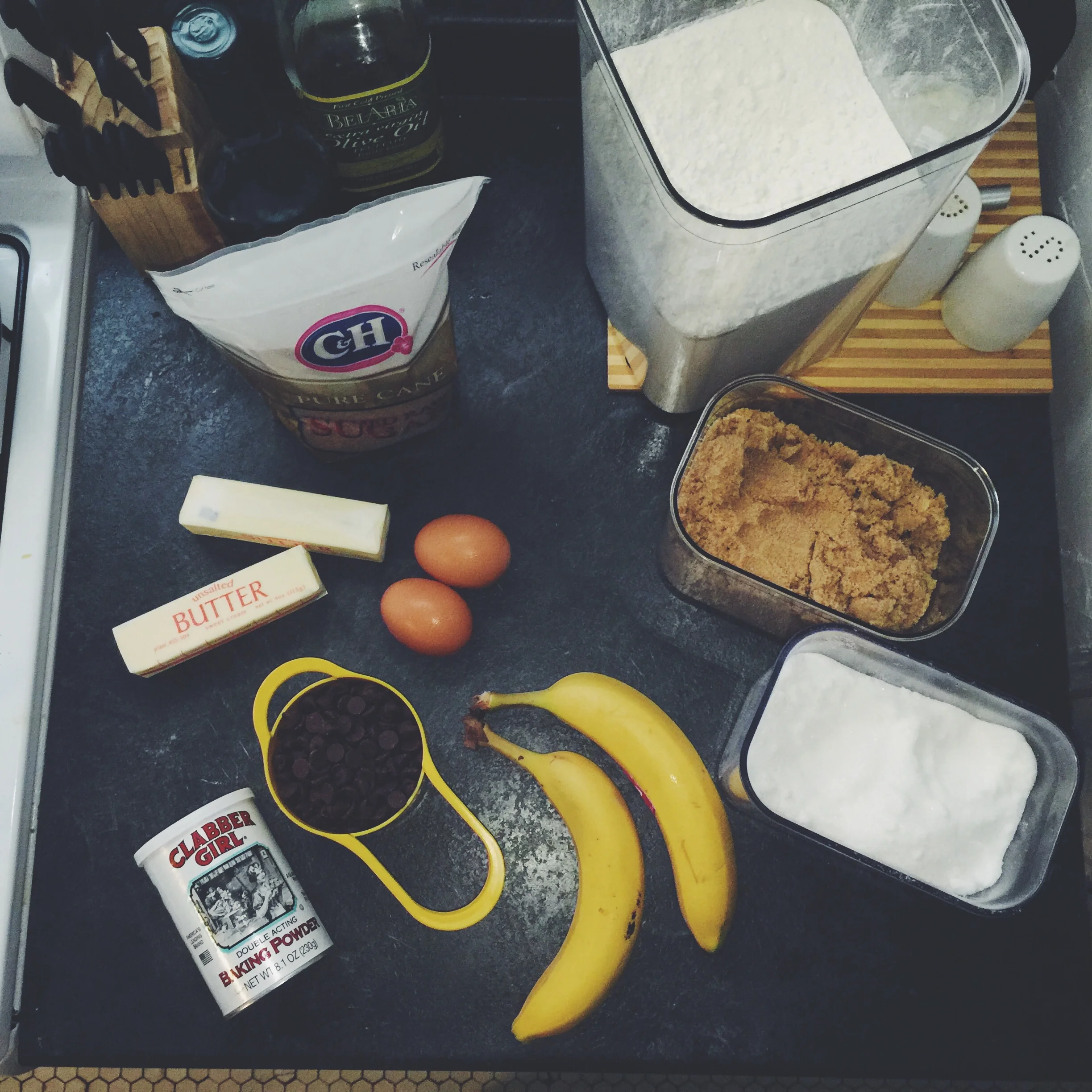 banana chocolate chip muffin ingredients