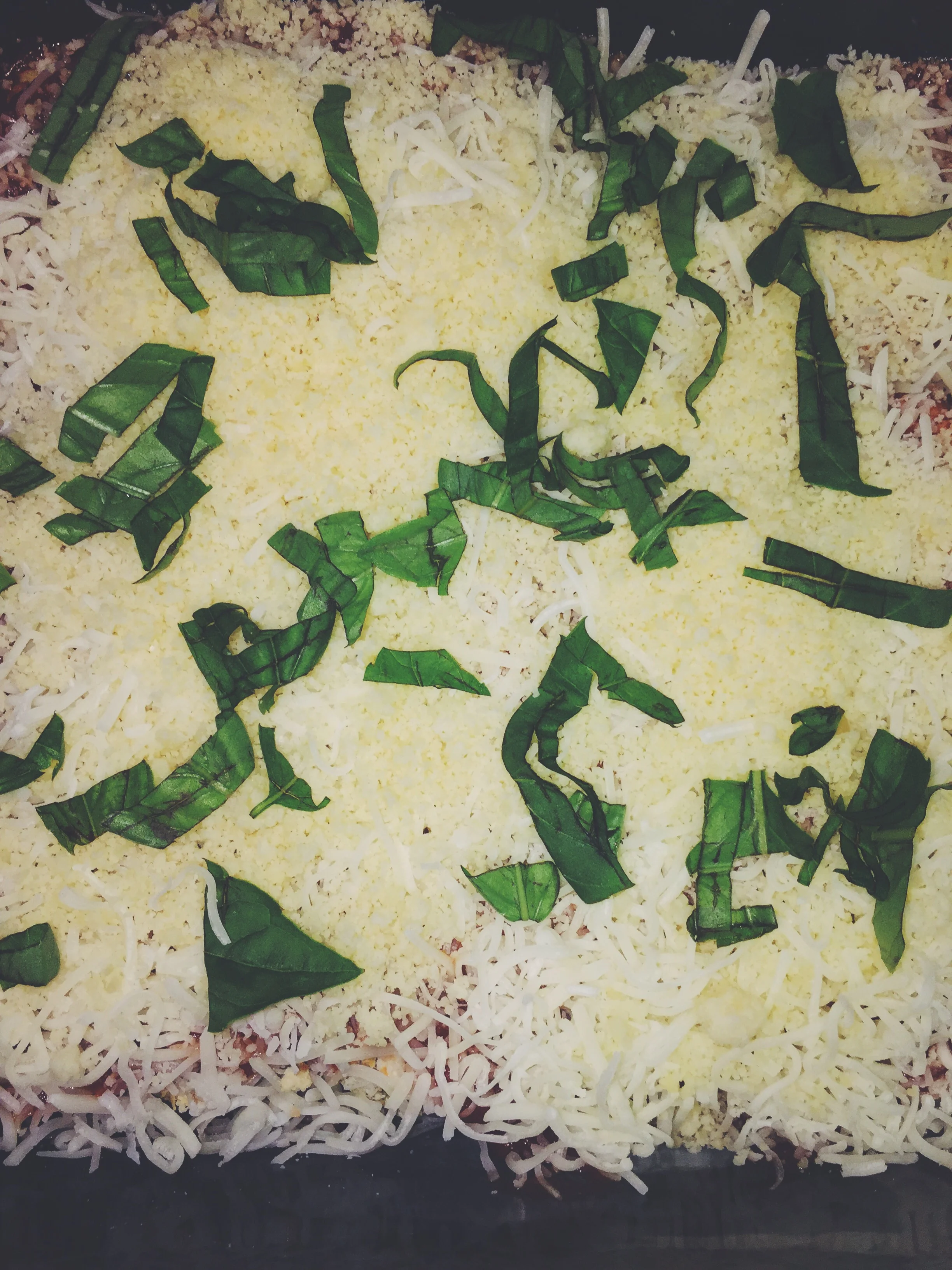 assembled eggplant parmesan