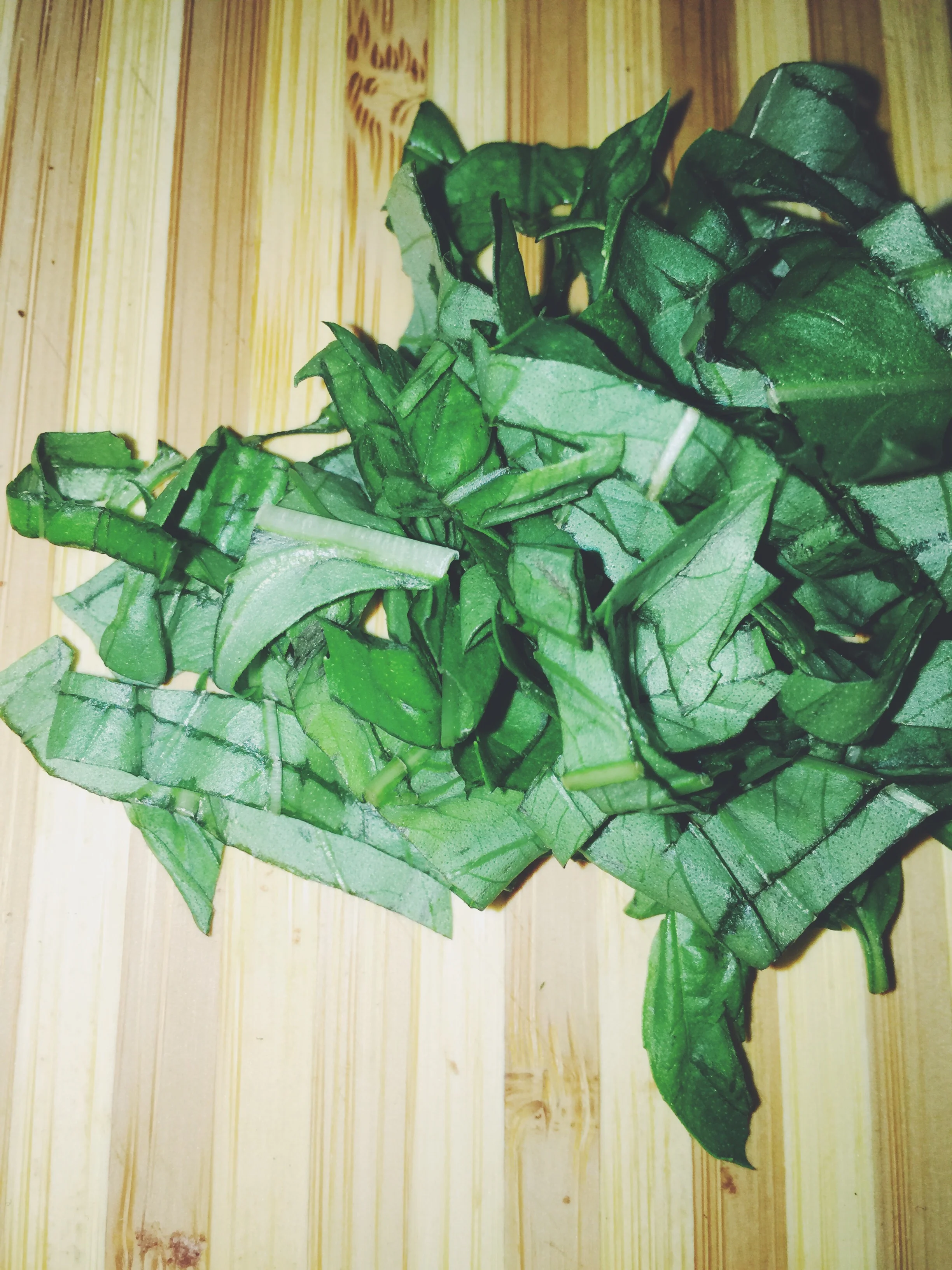 julienned basil