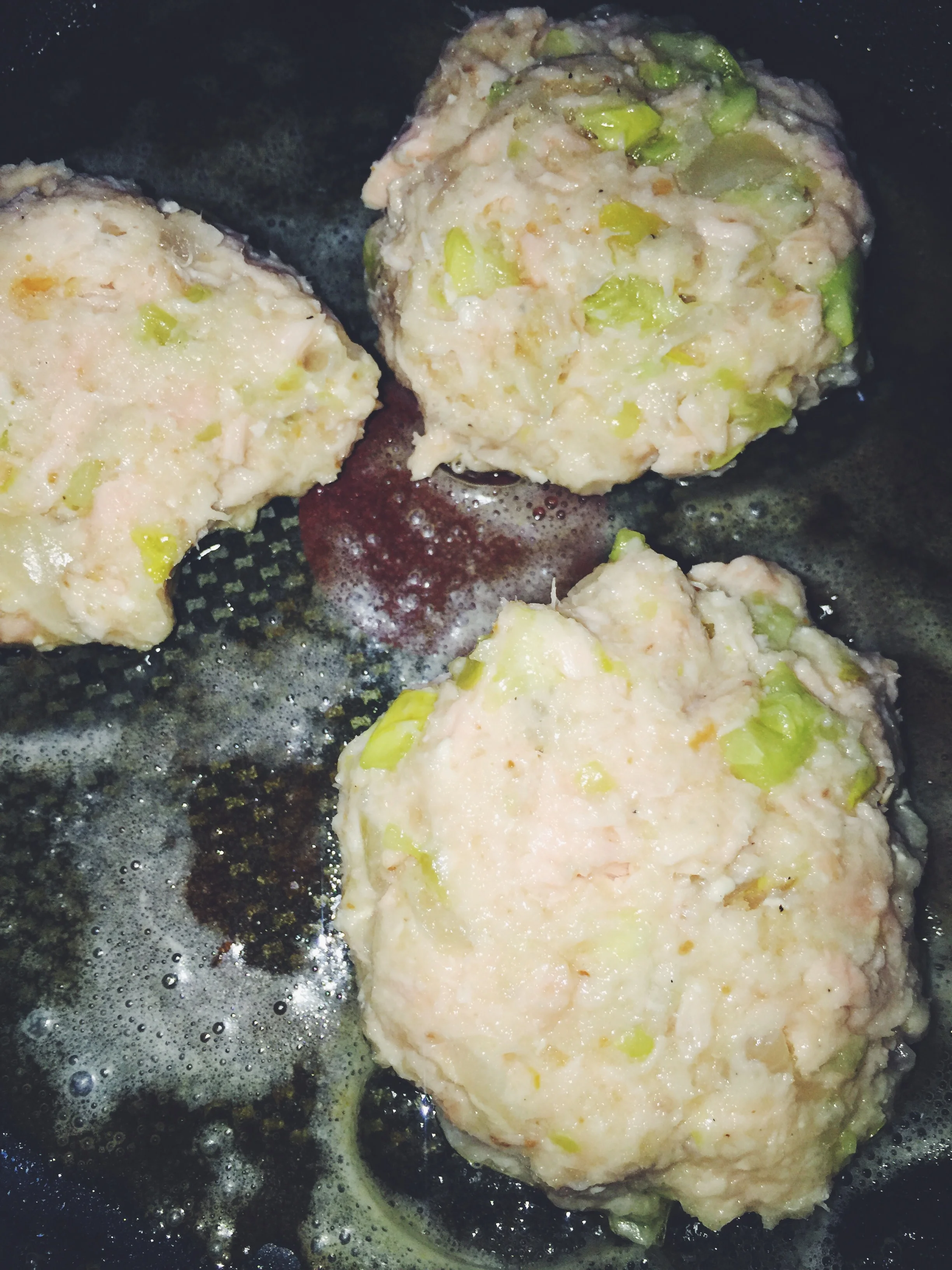 prepped salmon cakes
