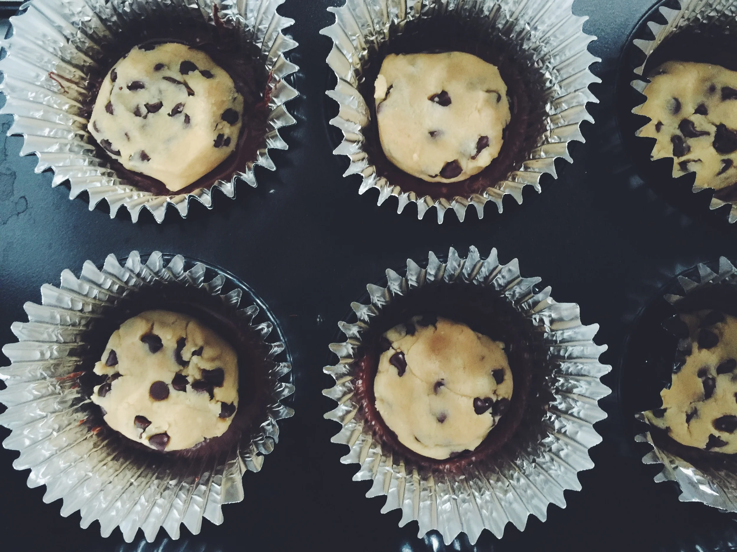 making cookie dough bites
