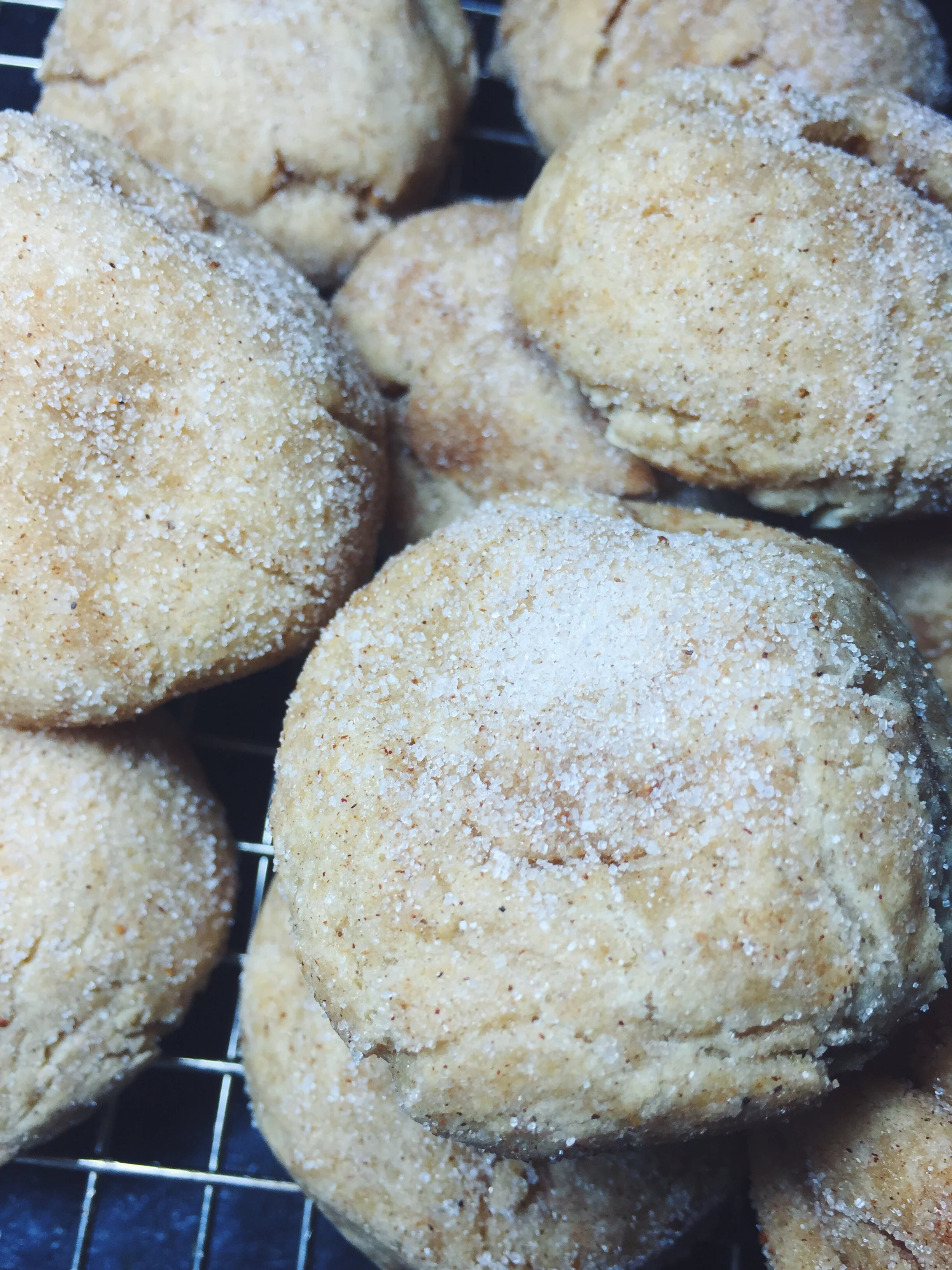 sugary egg nog snickerdoodle cookies