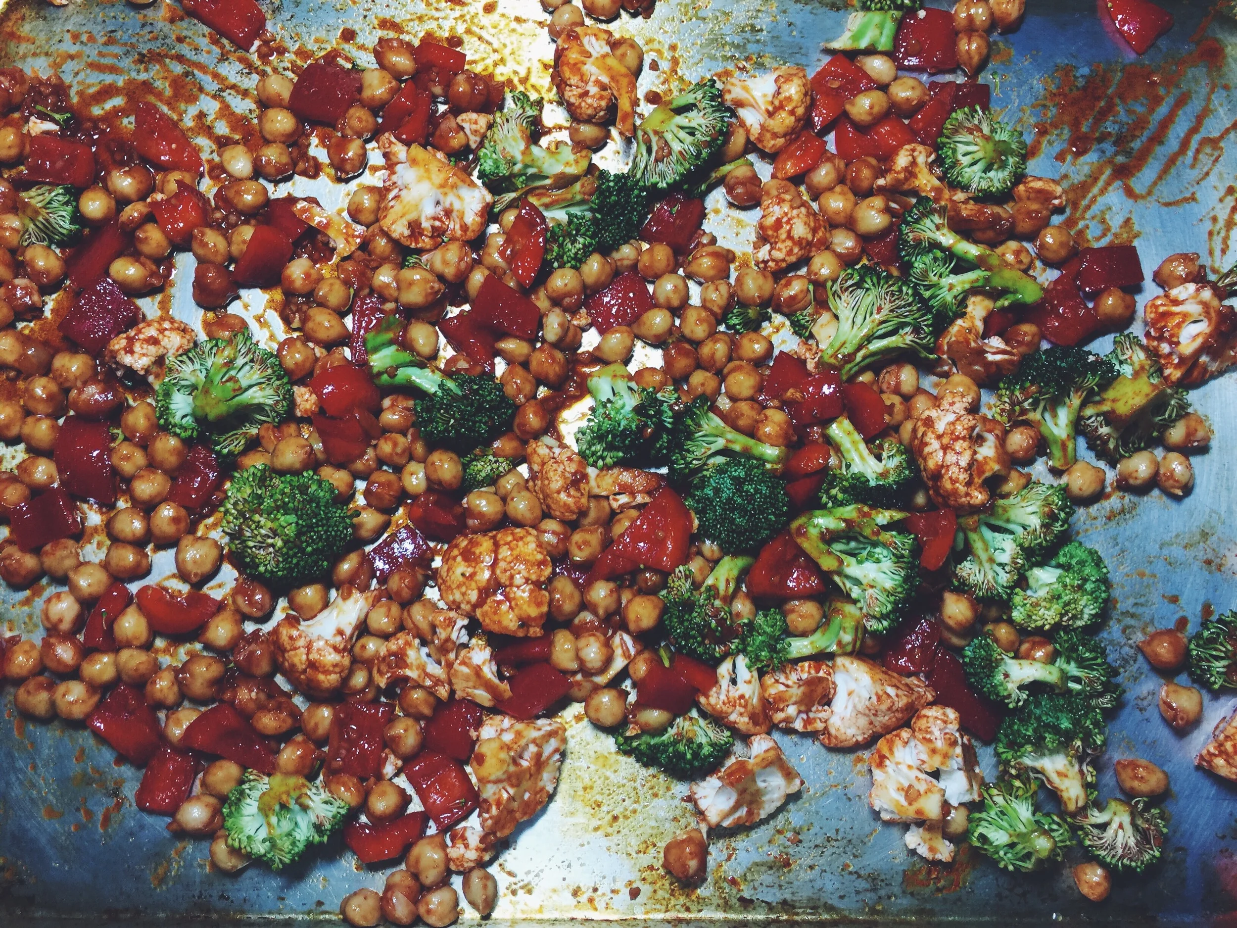 veggies on sheet pan