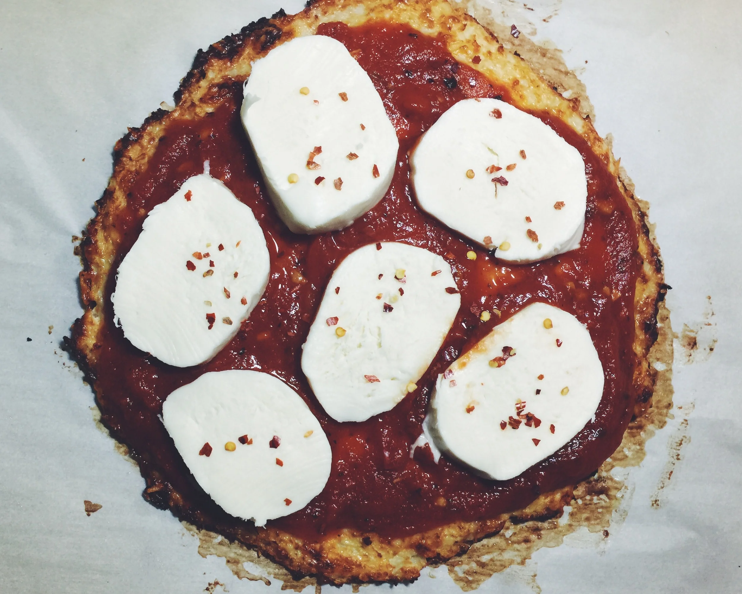 mozzarella on top