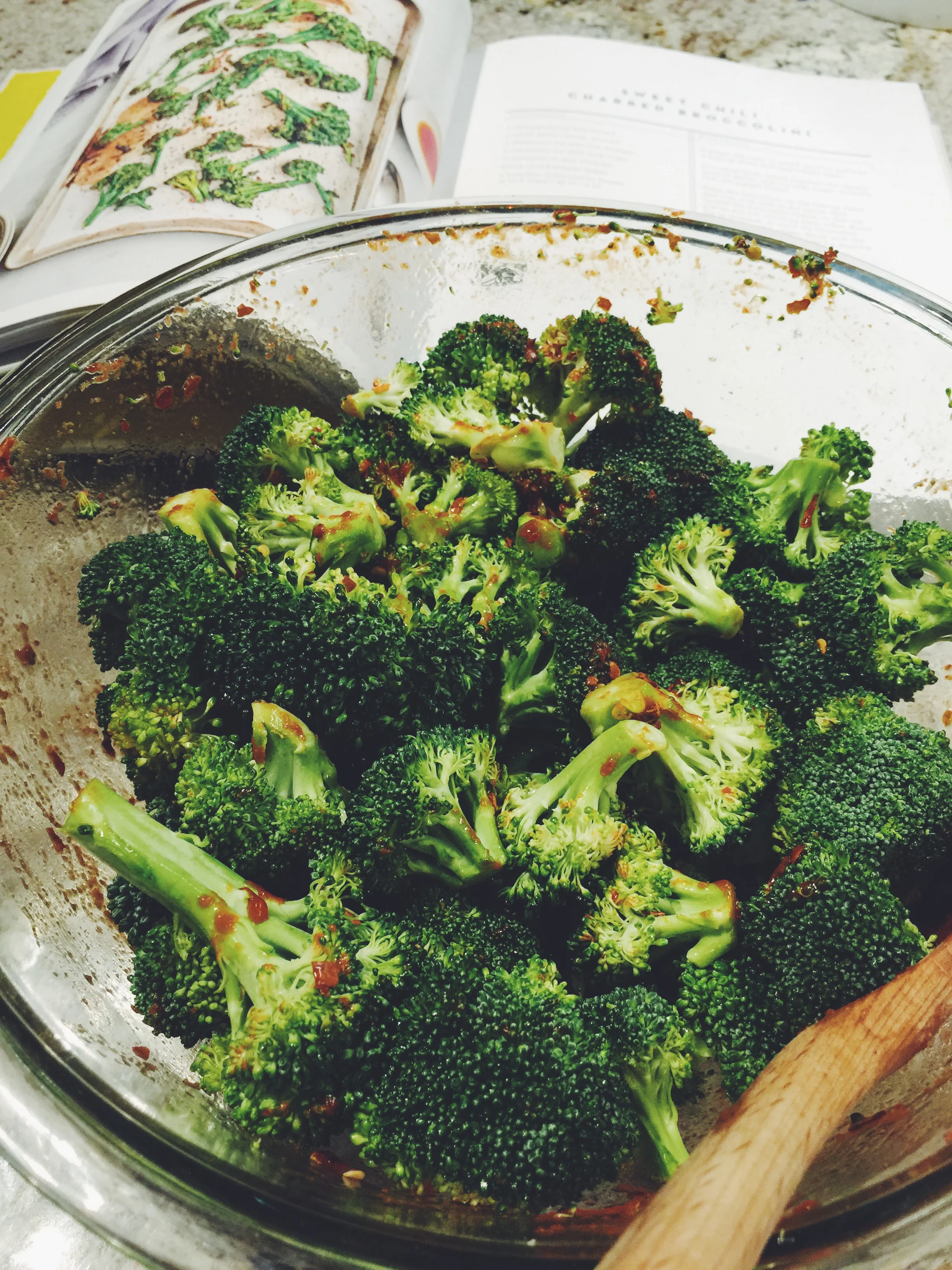 chili-glazed broccoli