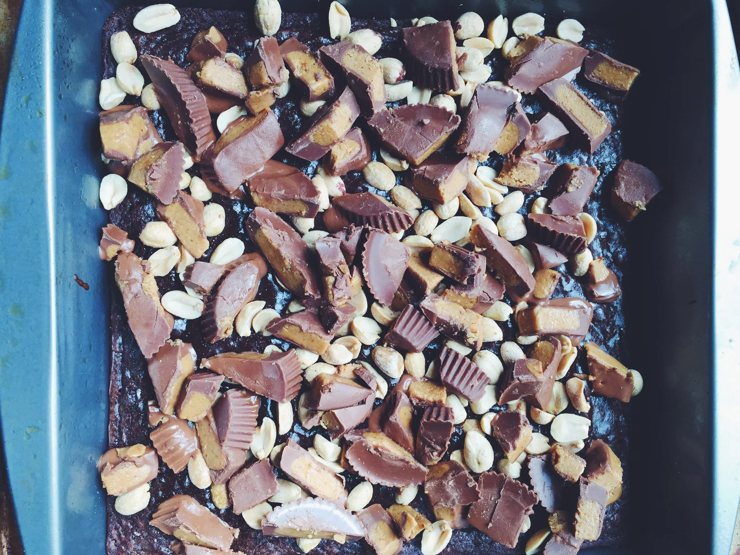 peanut butter cup + peanut layer