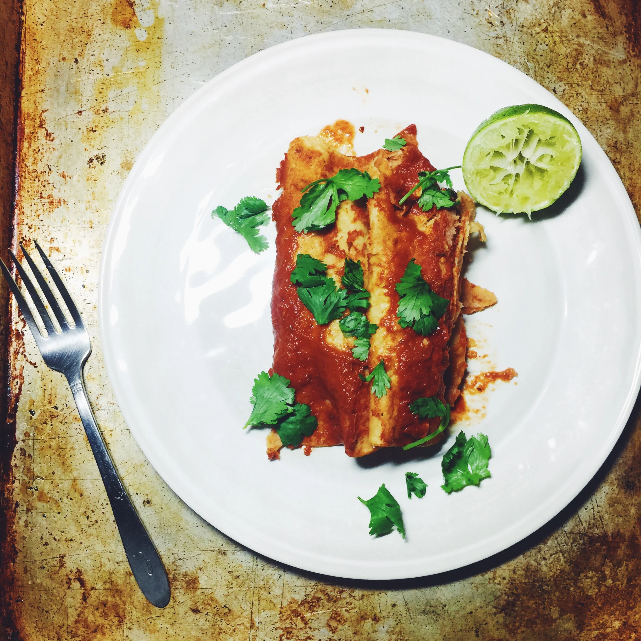 sweet potato black bean enchiladas