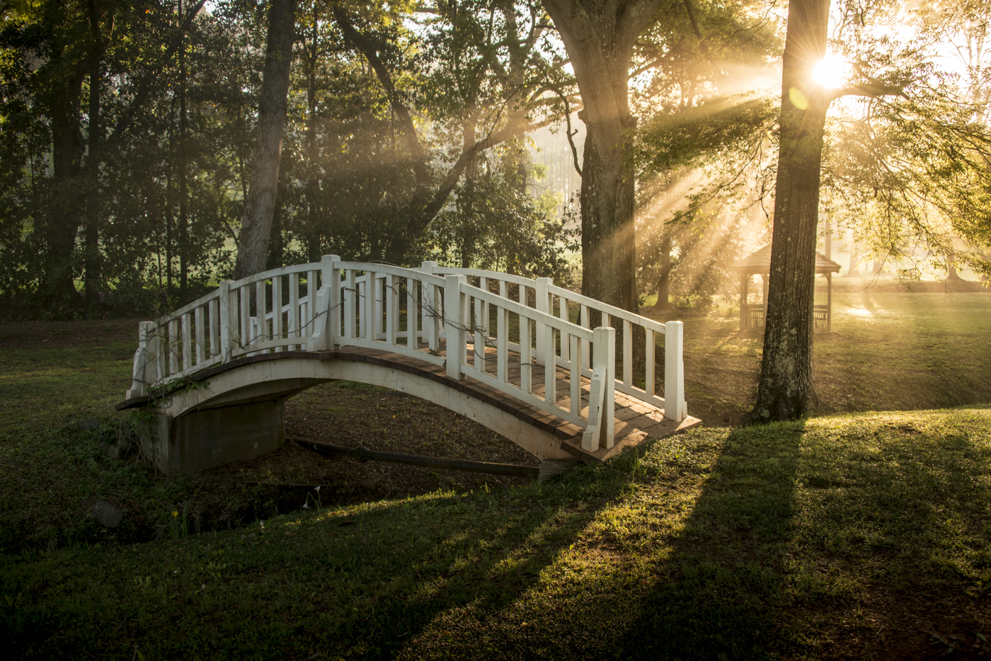 Bridge at sunrise at Hills and Dales Estate 2, LaGrange, GA