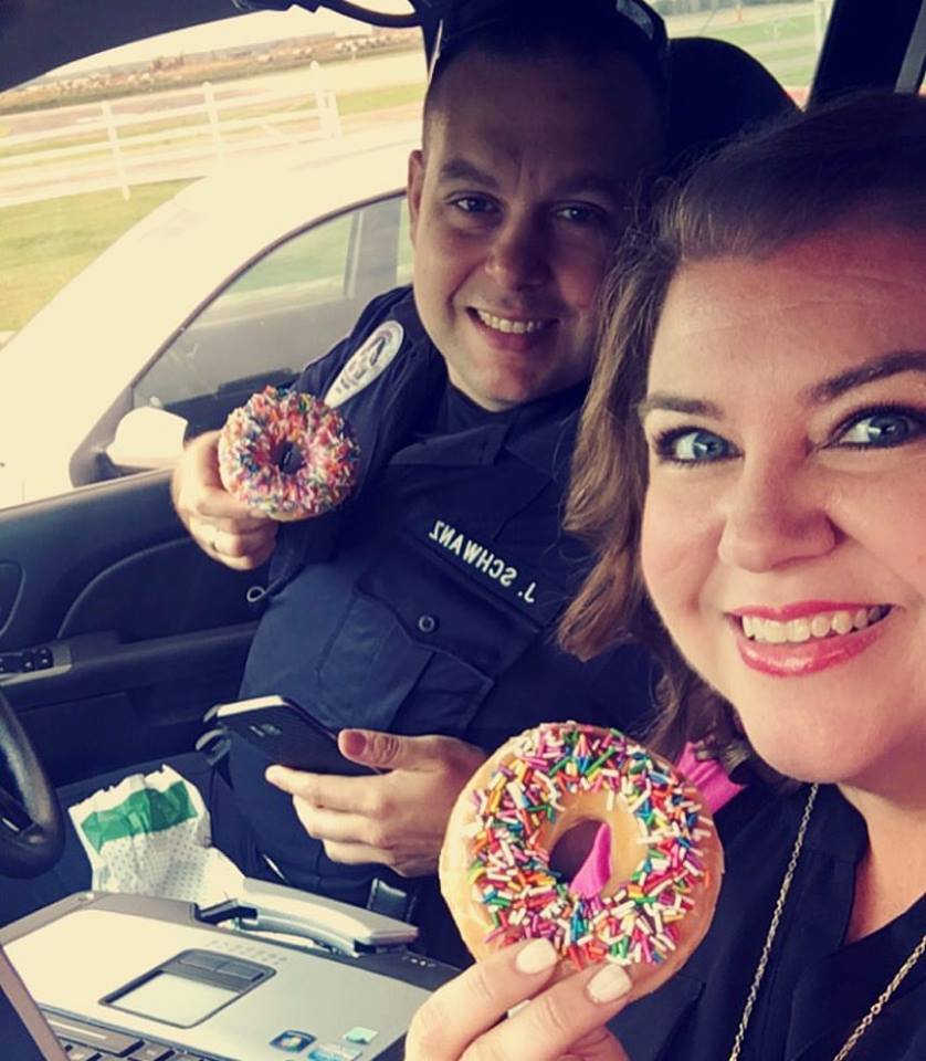 Officers really do love donuts!