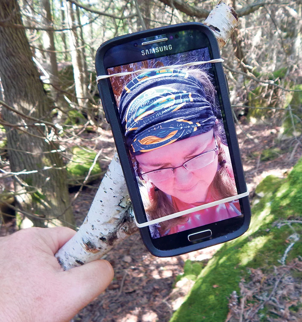 There’s no need to leave your smartphone behind when venturing into the woods. From identifying birds to using built-in compasses, and even improvising your own selfie stick to document the experience, there are many tools available to enhance your experience. KERRI JEROME