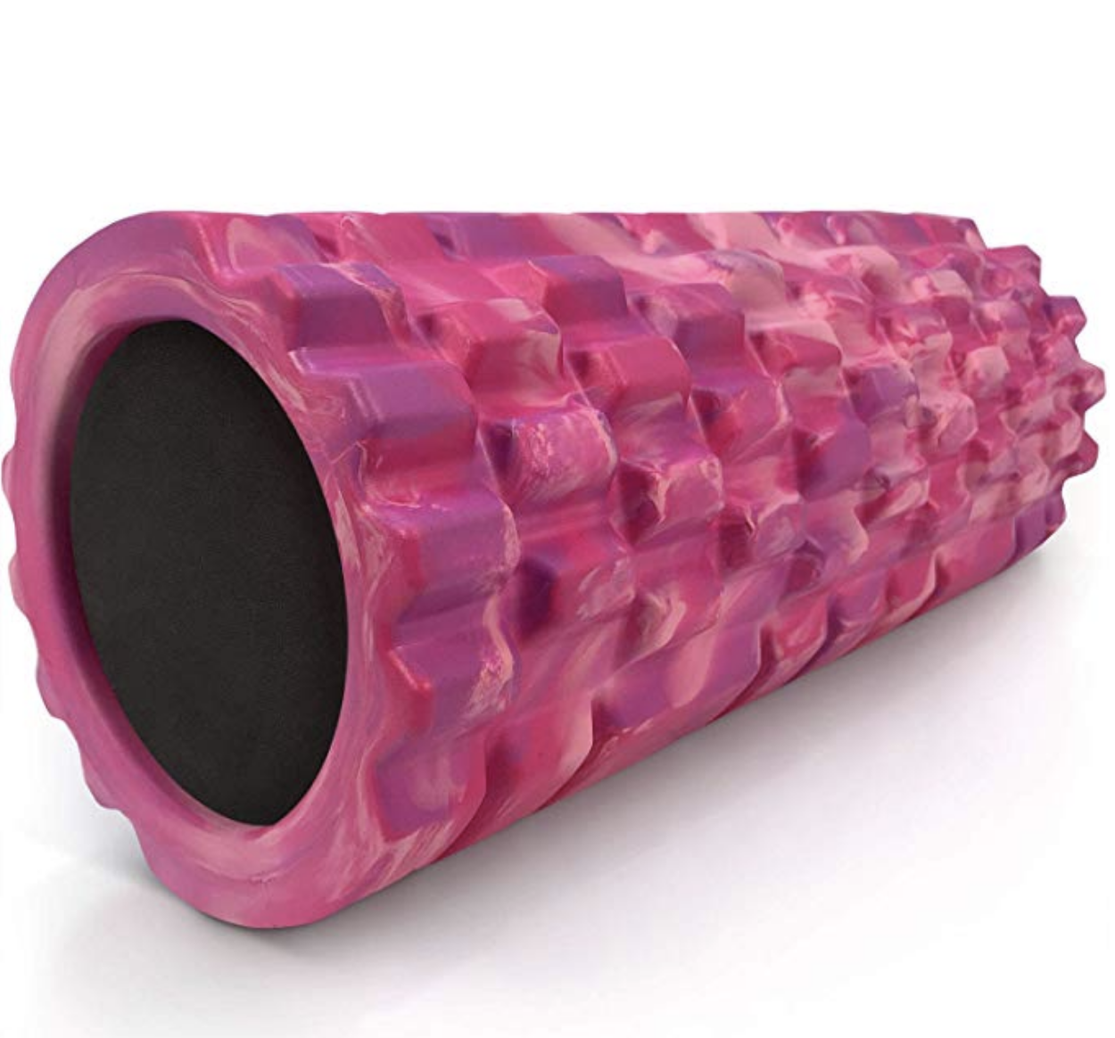  colorful, pink foam roller for massaging fascia and muscle tissue. Great for athletes, aerialists and dancers. 