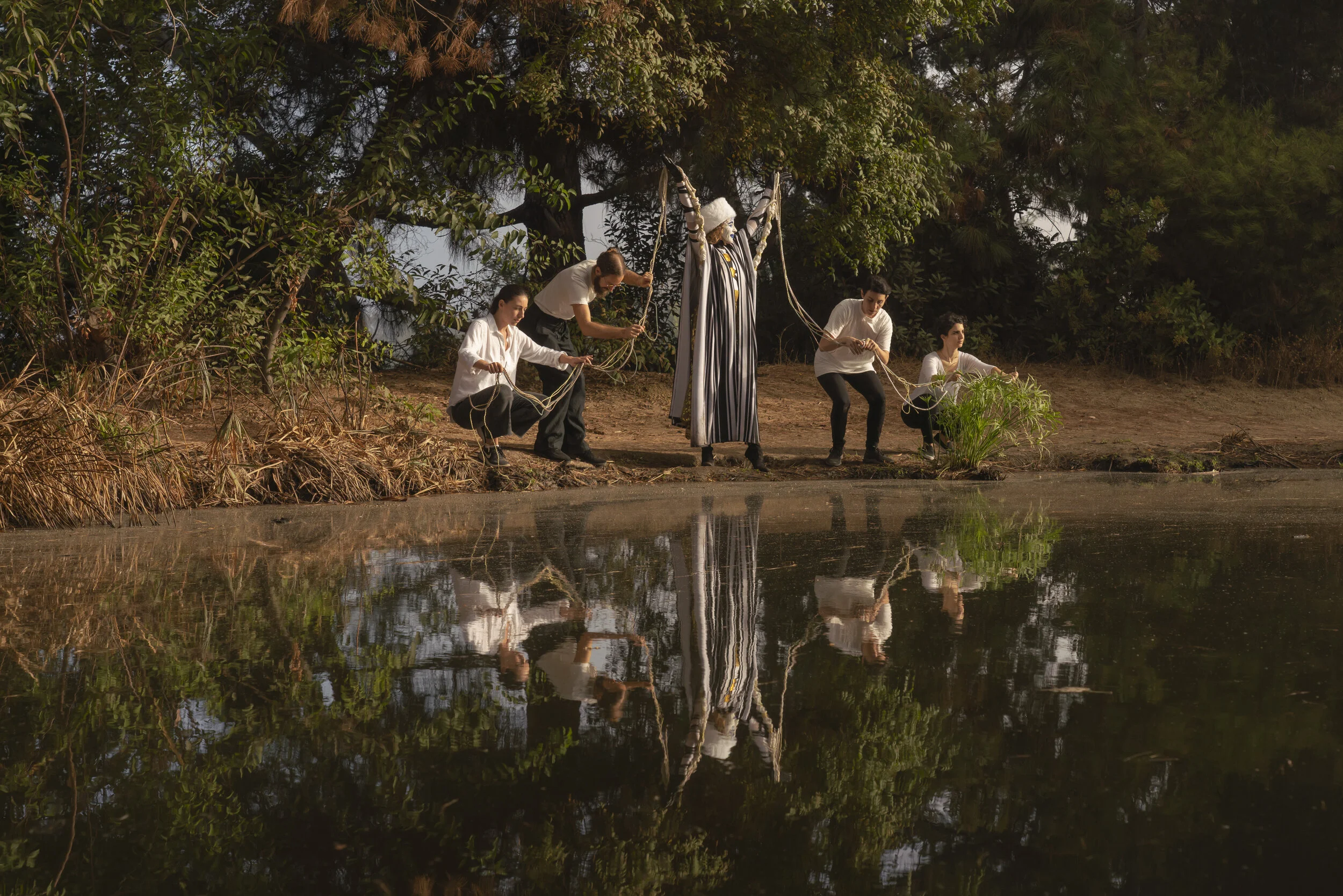   Tashlich,   Performance with small gathering, Los Angeles, CA, 2019 (photo credit Aaron Farley) 