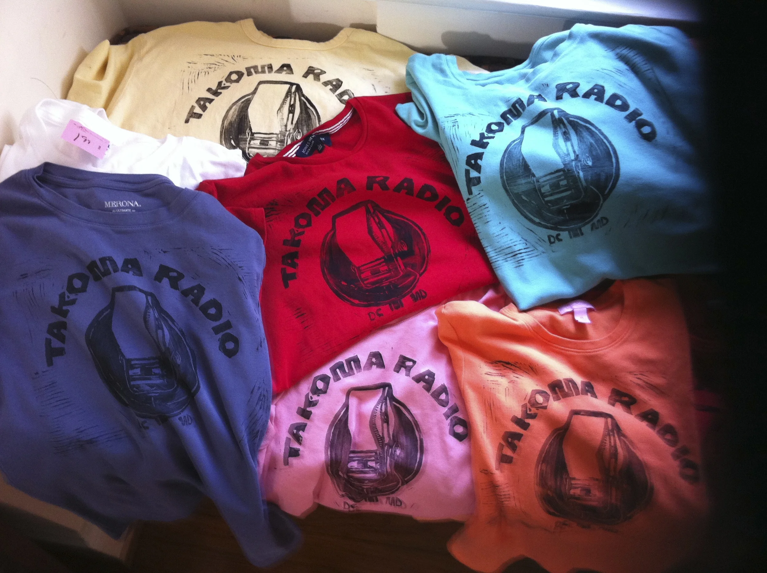 Hand-stamped T-Shirts - William Brown design, $20