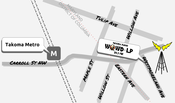Our studio location is 7014-B Westmoreland Ave, Takoma Park, Md