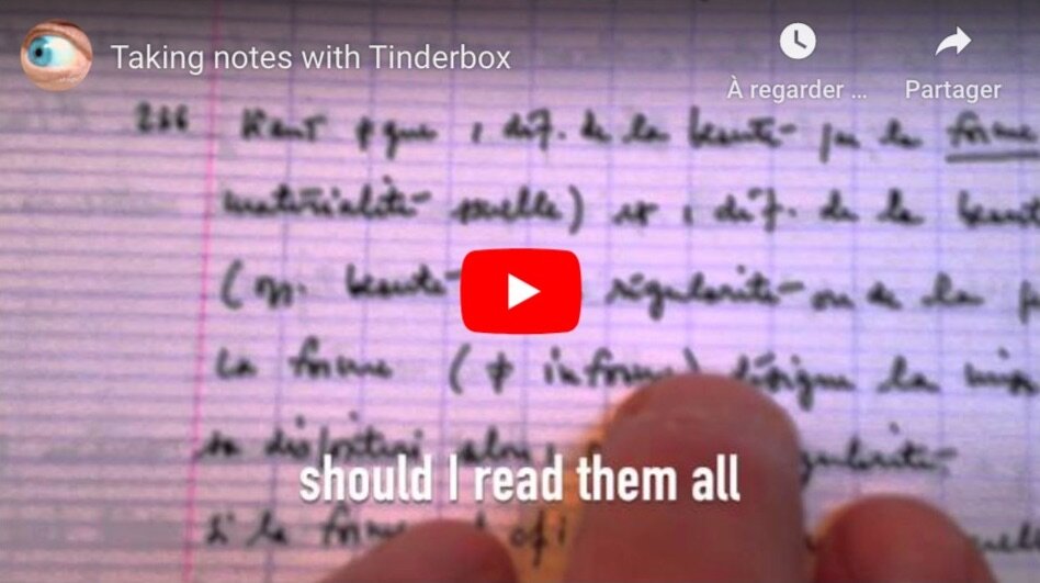 taking notes with tinderbox