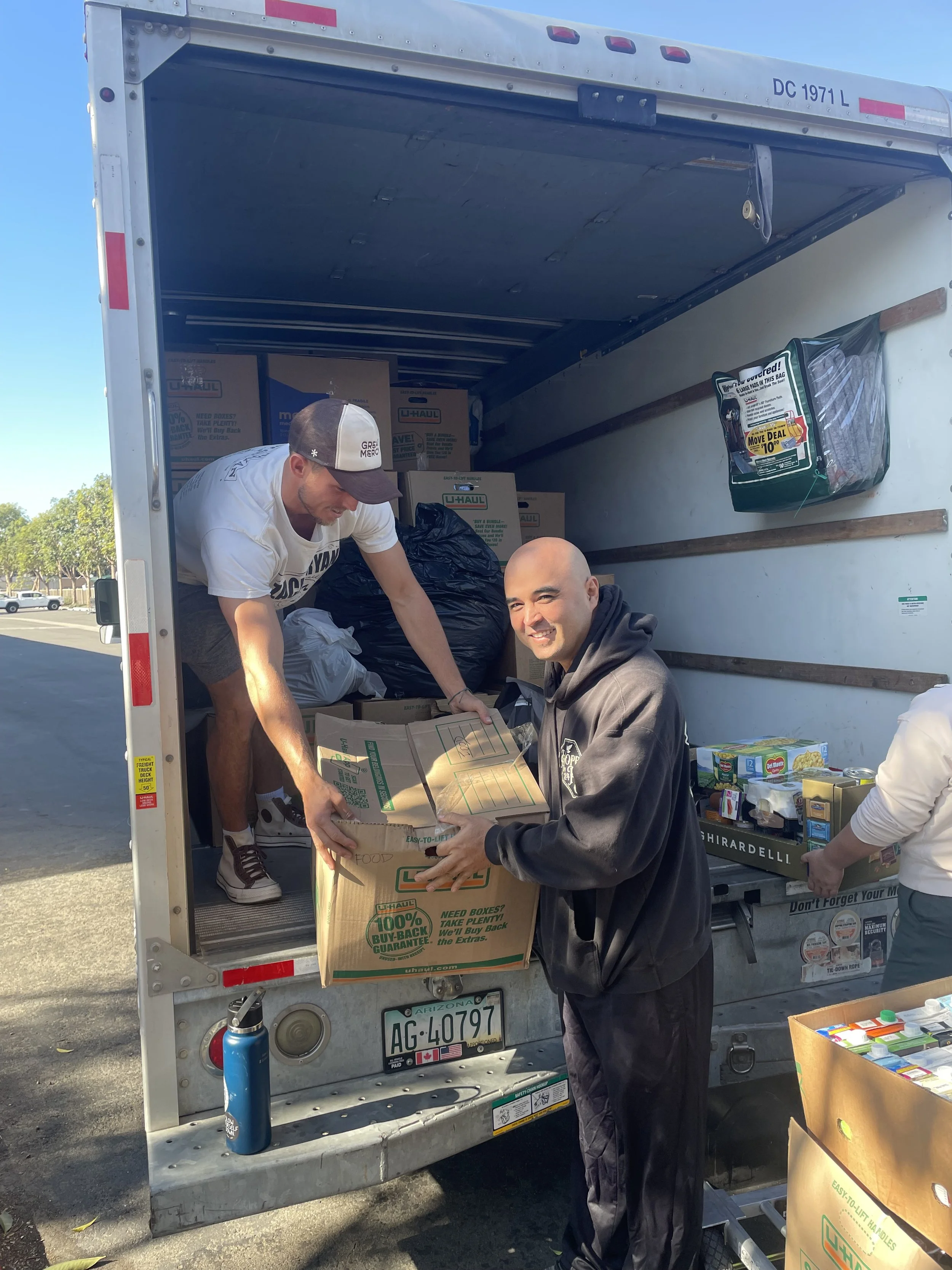 Riverbank drops off donations to OCDC headquarters to be distributed to fire victims