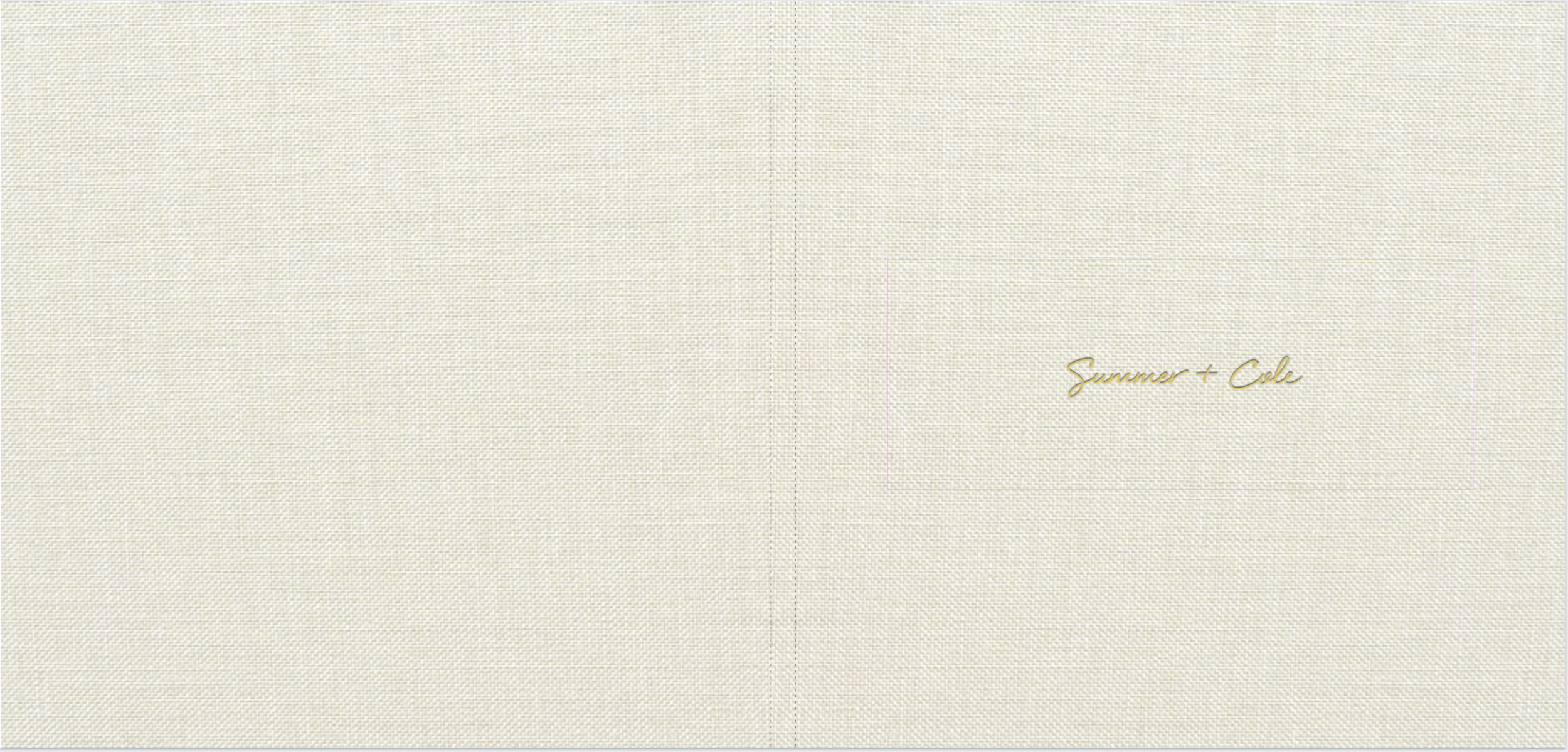 Ivory Linen Cover w/ Gold Lettering