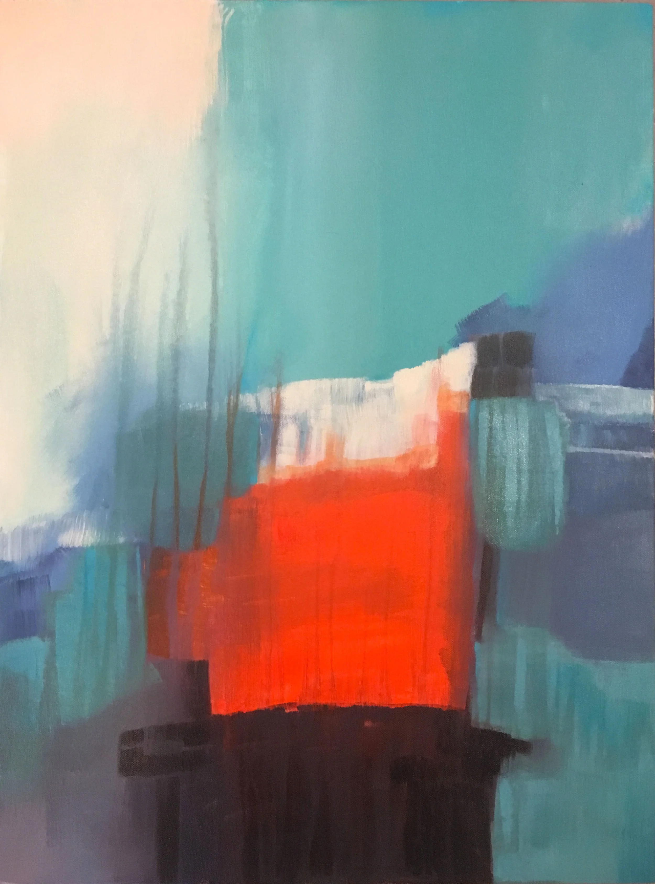 Reaching Out - 18 x 24 Acrylic and Mixed Media on Canvas